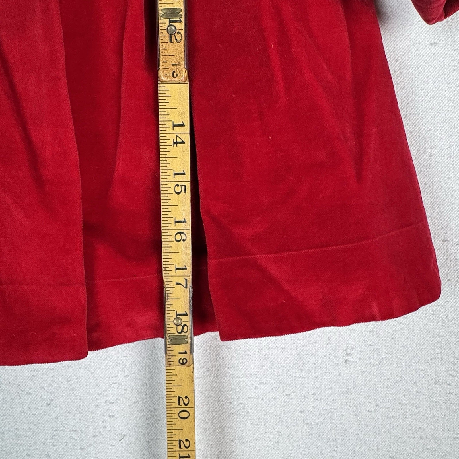Vintage 60’s 70’s Red Velvet Swing Coat Fur Collar Made In Canada 3T Toddler