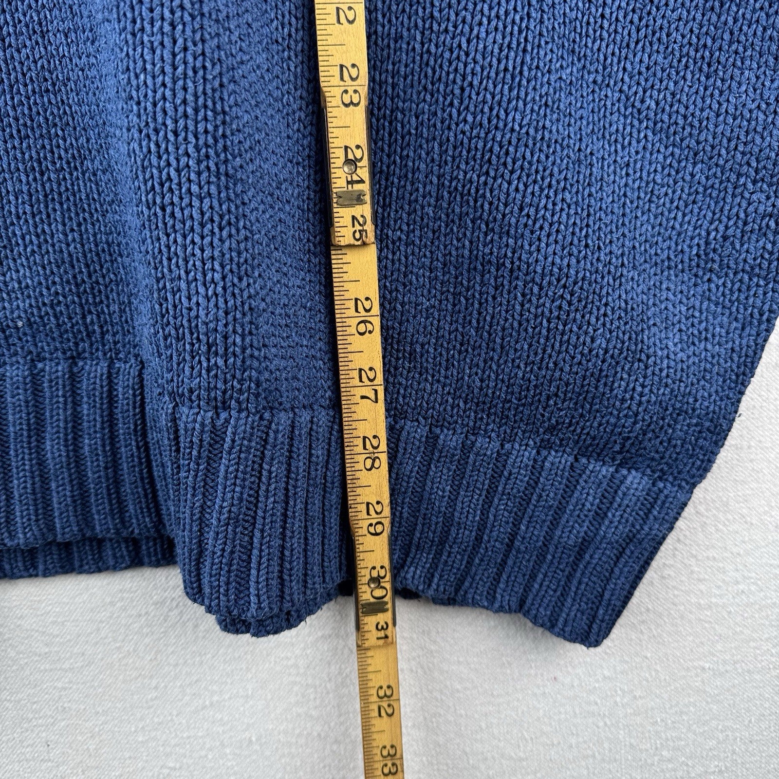 90’s Vintage Polo Ralph Lauren Sweater Men’s 3XLT Blue Knit Cotton