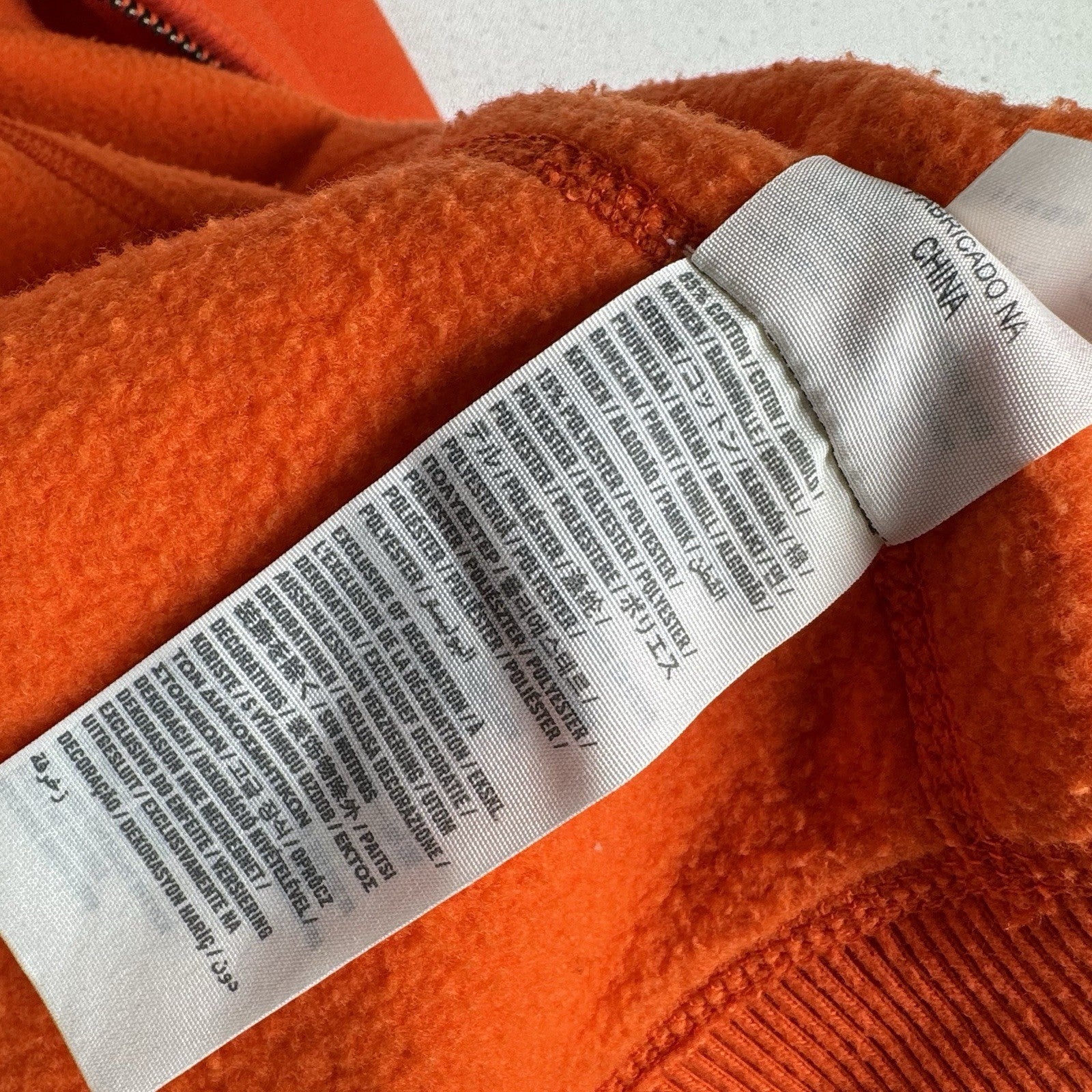 Vintage Abercrombie & Fitch NY Muscle High Cotton Zip Hoodie Orange Large