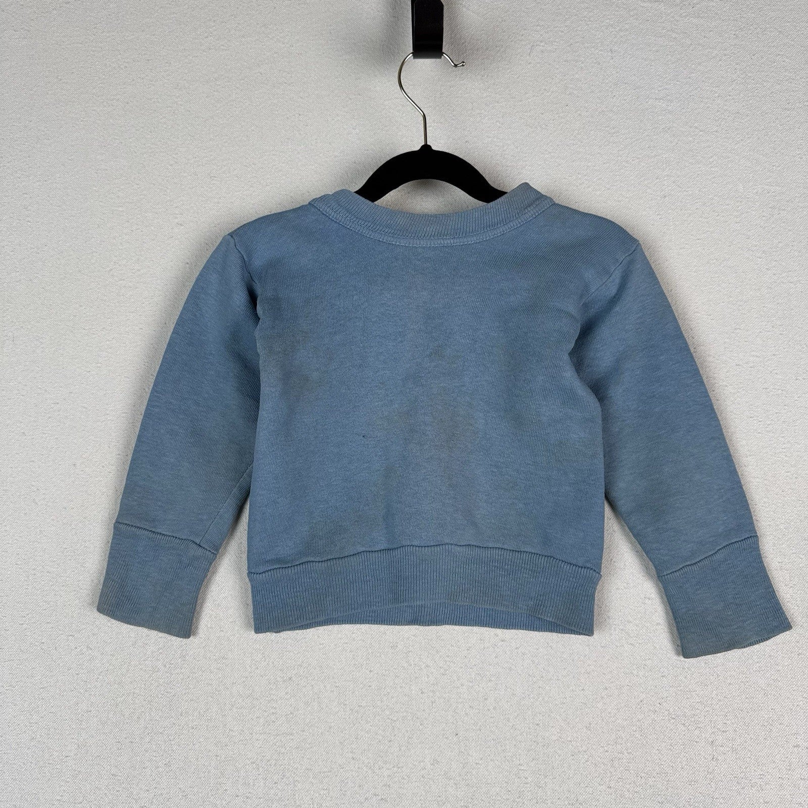 Vintage 70’s JCPenney Kids Plaid Wide Leg Distressed Sweatshirt Set Blue Red 4-5