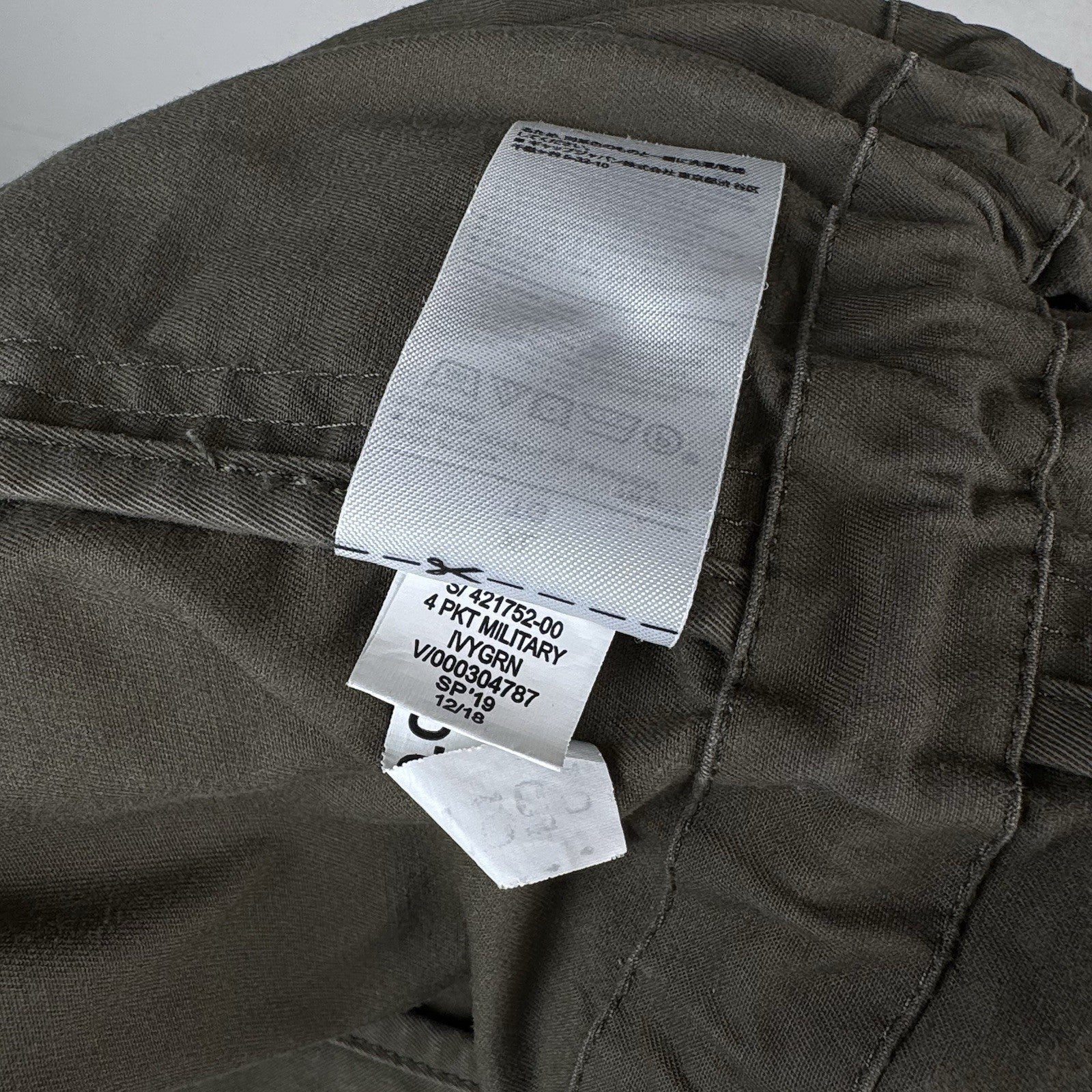 Banana Republic Military Jacket Womens XL 4-Pockets Green Cinch Waist *Read