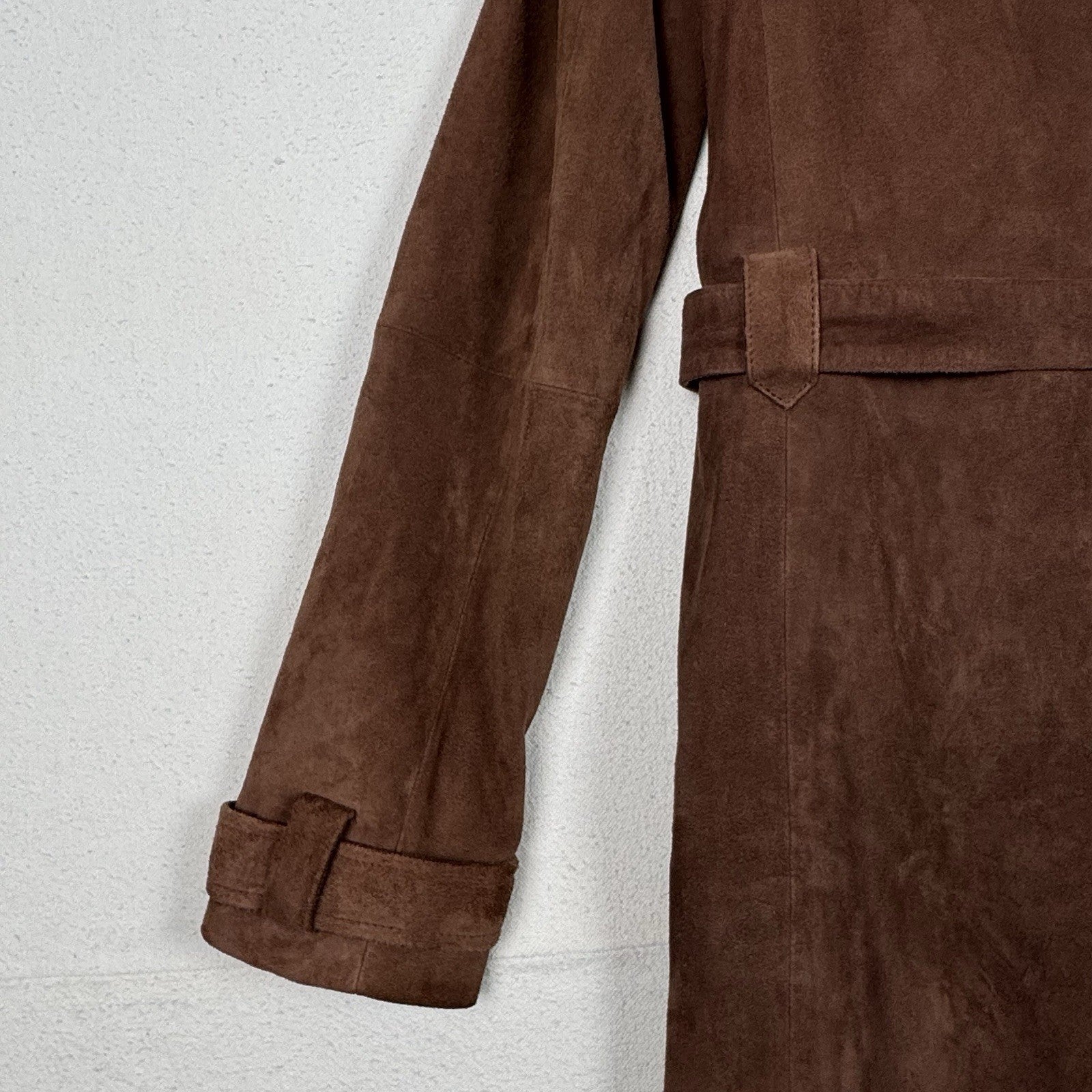 Elizabeth and James Long Suede 100% Real Leather Jacket Size XS