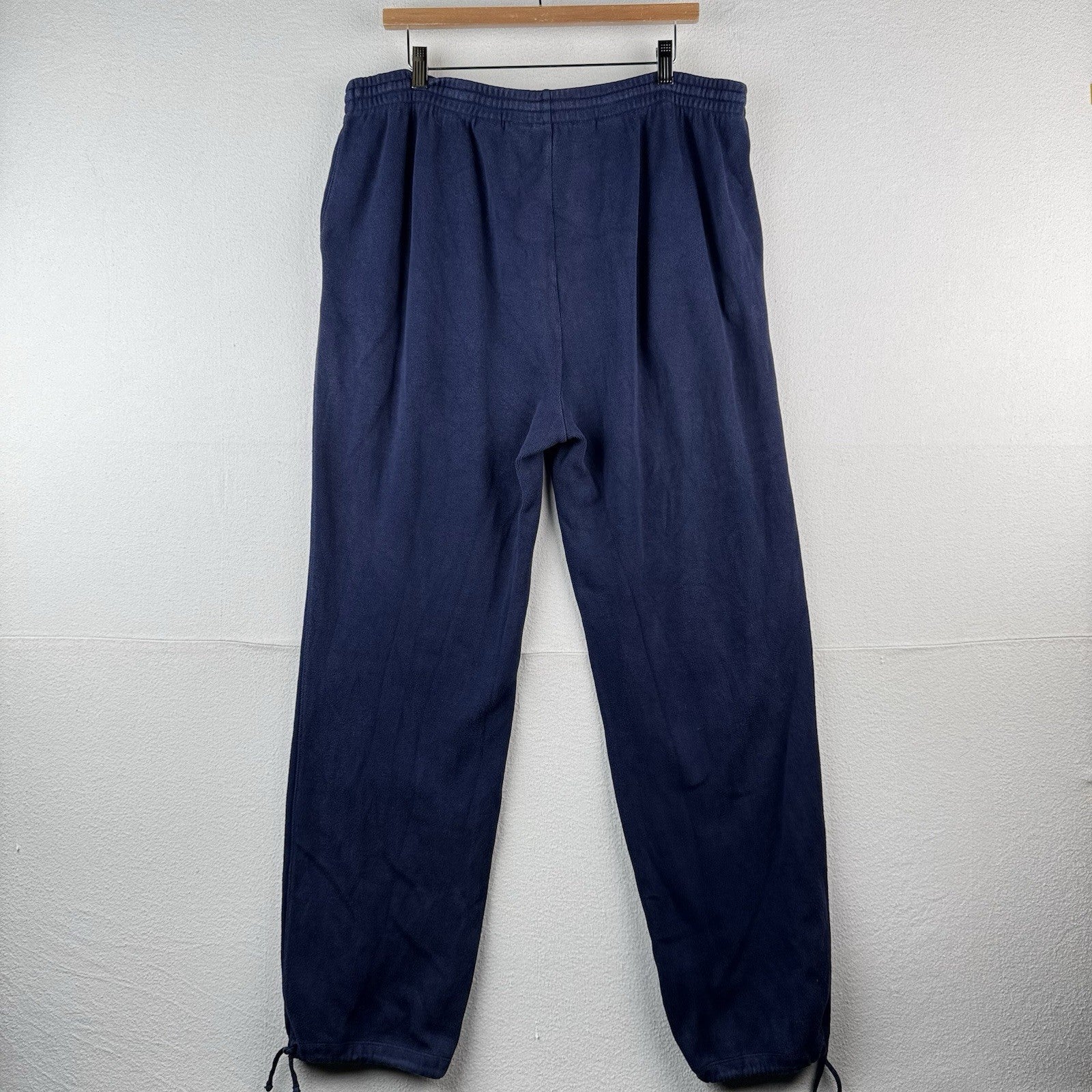 90’s Vtg Polo Ralph Lauren Men’s XL Ribbed Soft Sweatpants Navy Blue Baggy Faded