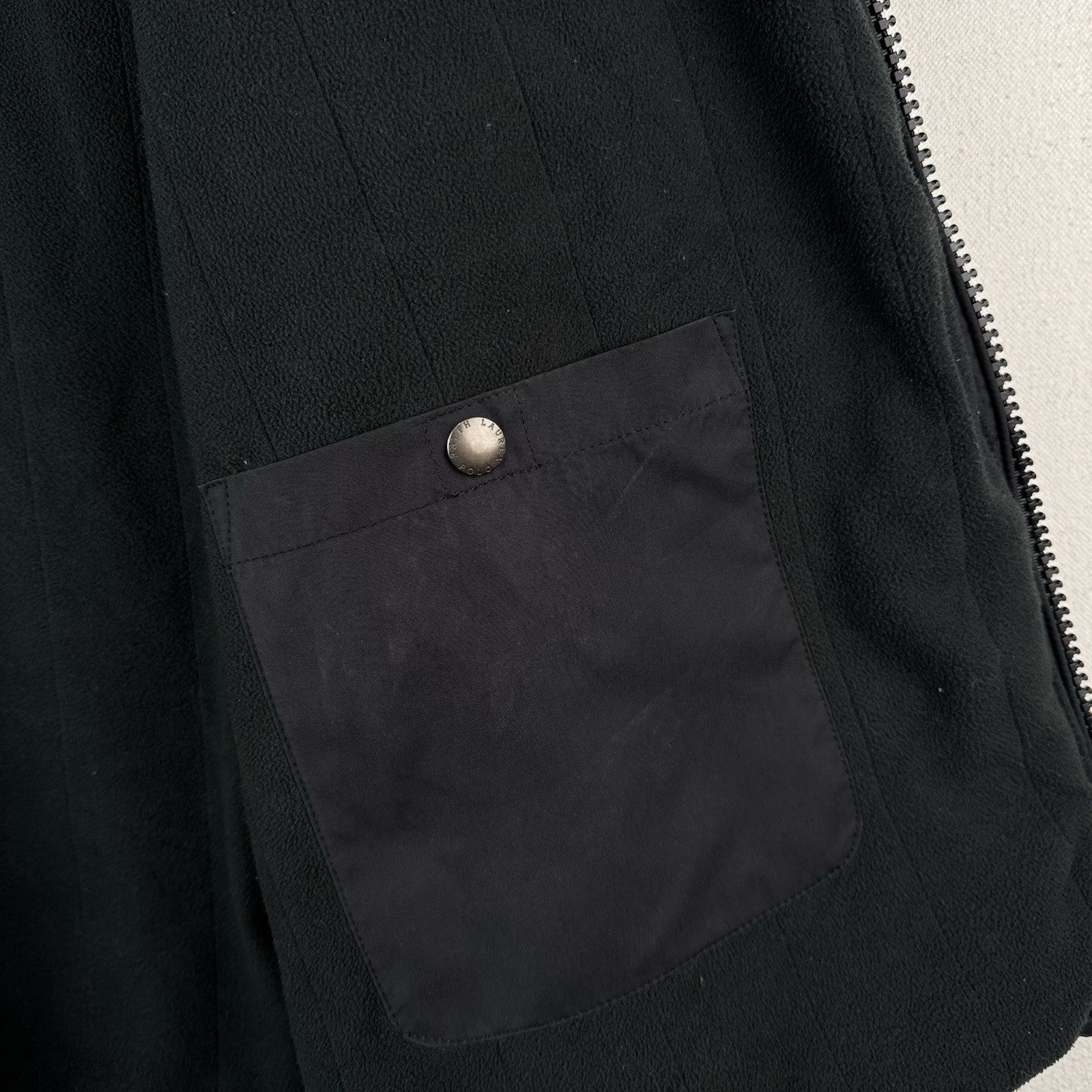 Vtg Polo Ralph Lauren Harrington Jacket Mens 3XB Black Stowaway Hood *Read