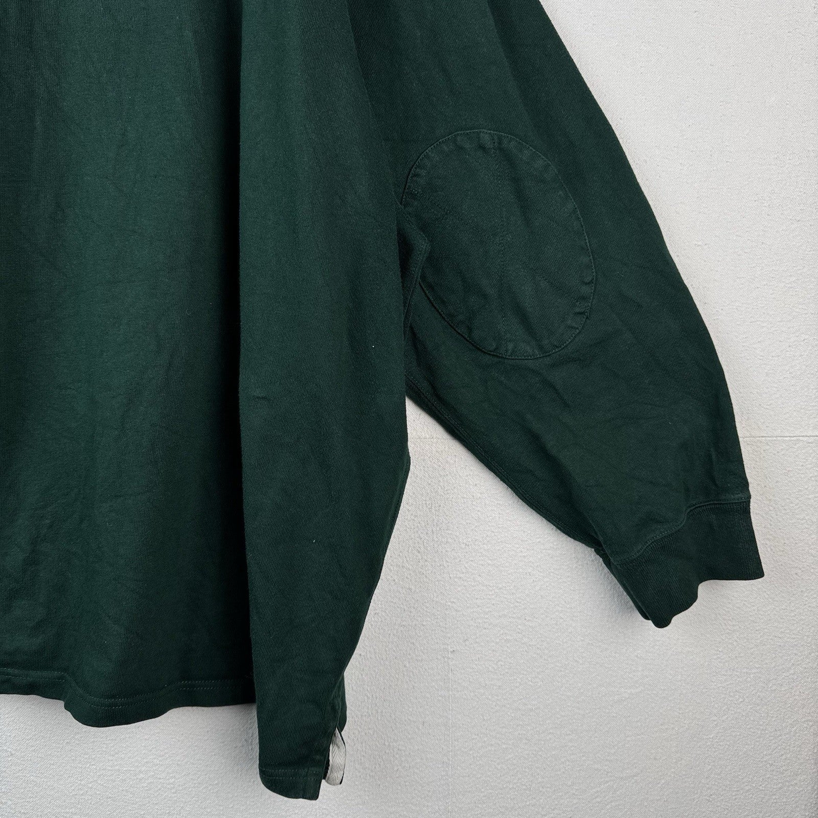 90’s Vtg Polo Ralph Lauren Men’s 6XB Green Quilted Rugby Elbow Patches