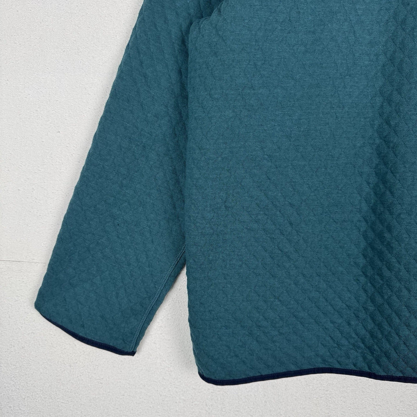 Brooks Brothers 1/4 Zip Diamond Quilted Pullover Mens 2XL Blue Maroon Sweater