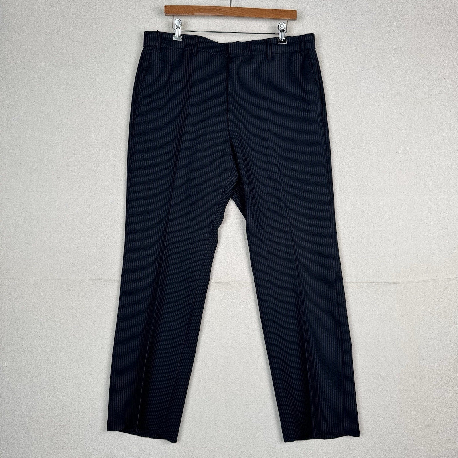 Vintage 70's 80's Levi’s Action Slacks Blue Pinstripe Men’s Fits 38X31 Made USA
