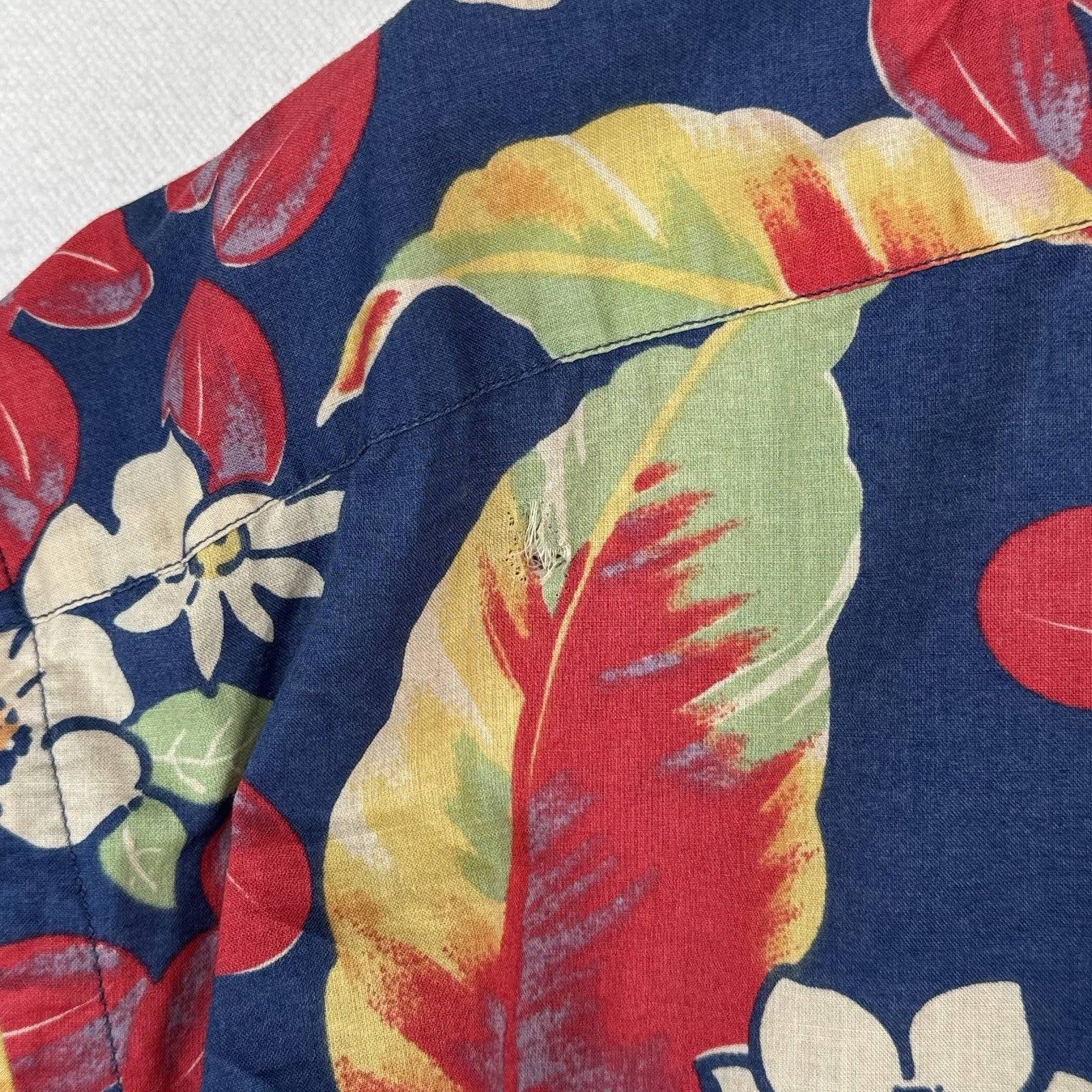 90’s Vtg Polo Ralph Lauren Floral Hawaiian Shirt 2XL Caldwell Loop Collar *Read