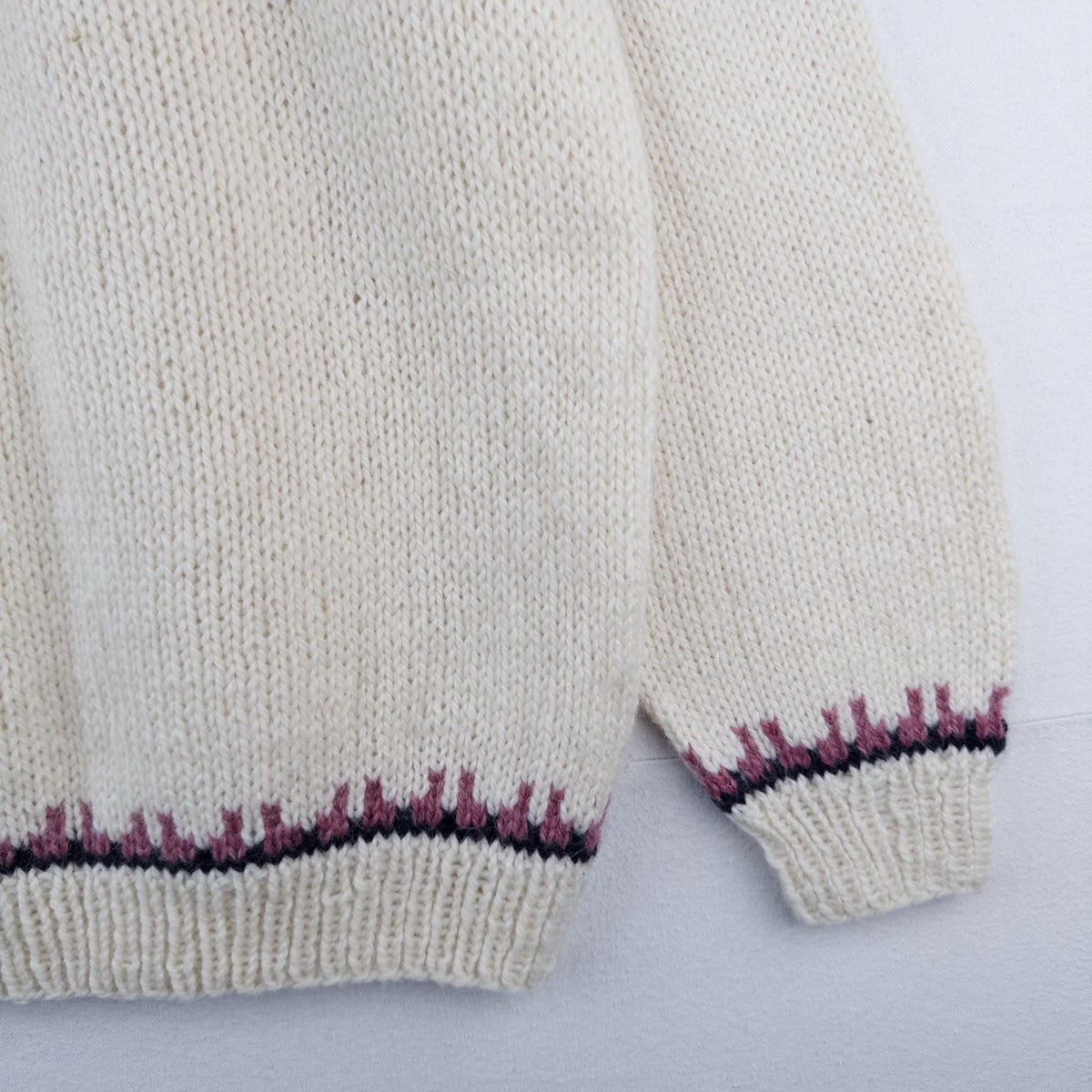 80’s Vtg Stockholm Fair Isle Nordic Yoke Wool Sweater Chunky Denmark Knit Large