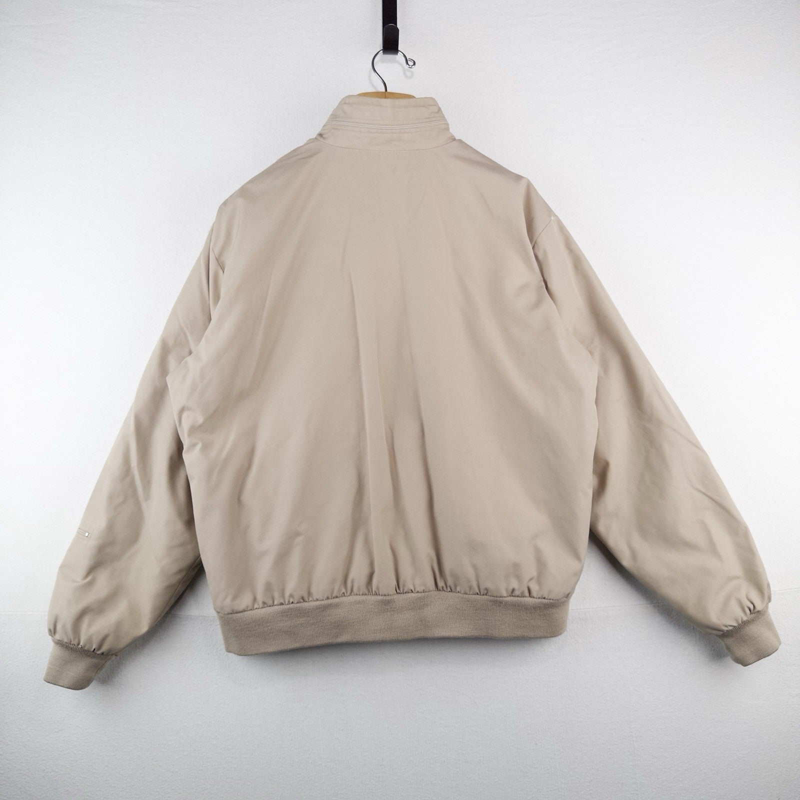 80’s Vtg IZOD Lacoste Bomber Jacket Men’s Large Quilted Down Corduroy Collar