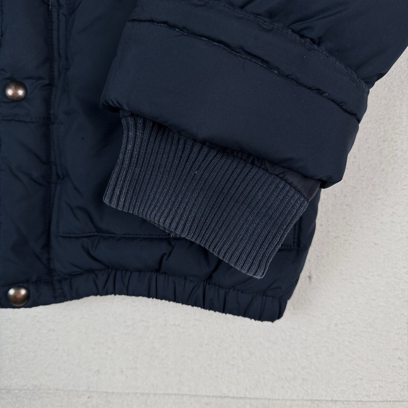 Vintage Polo Ralph Lauren Kid's Navy Blue Down Puffer Jacket Sz M 10-12 *Read