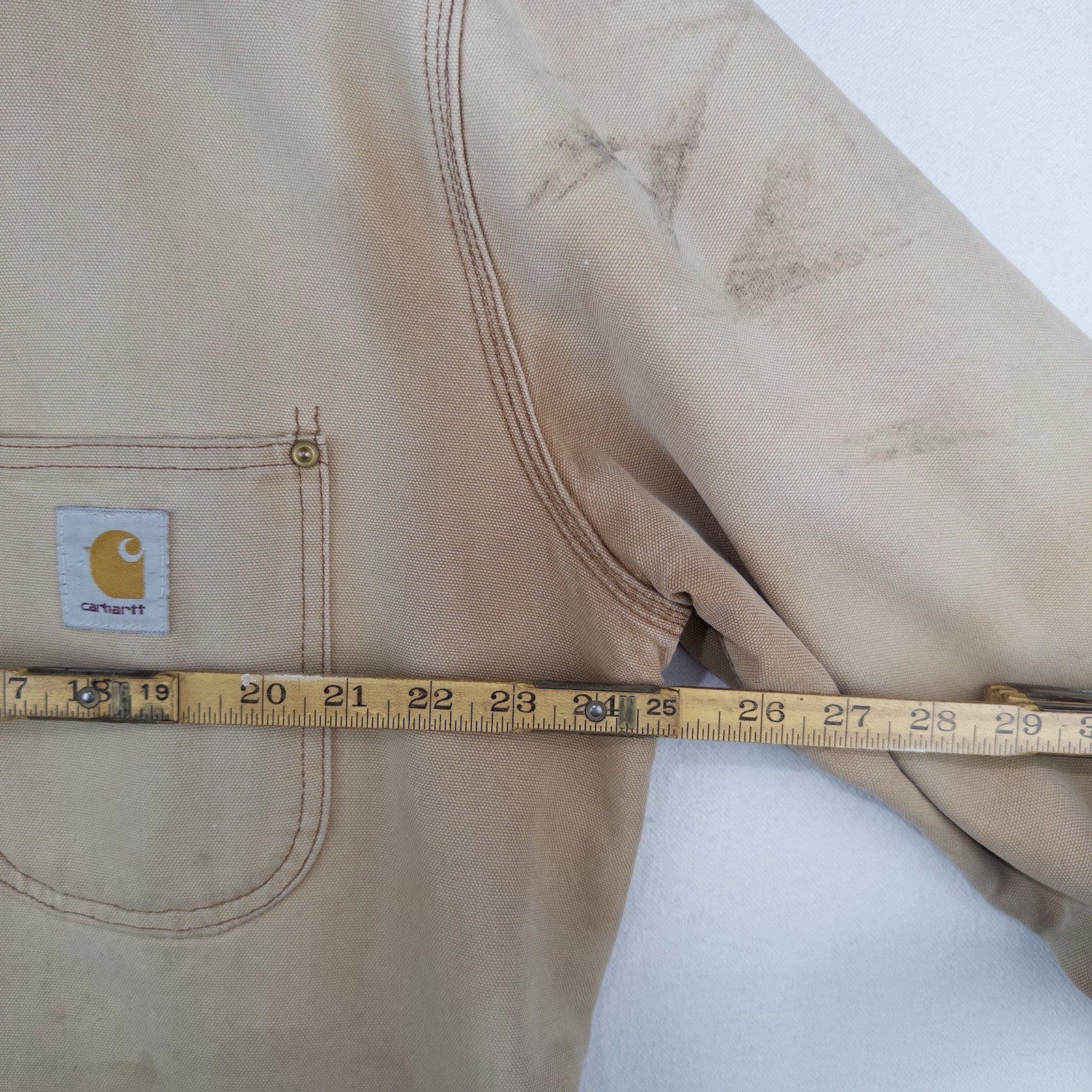 80’s Vtg Carhartt XL (48) Duck Chore Blanket Lined Coat Jacket USA *Distressed