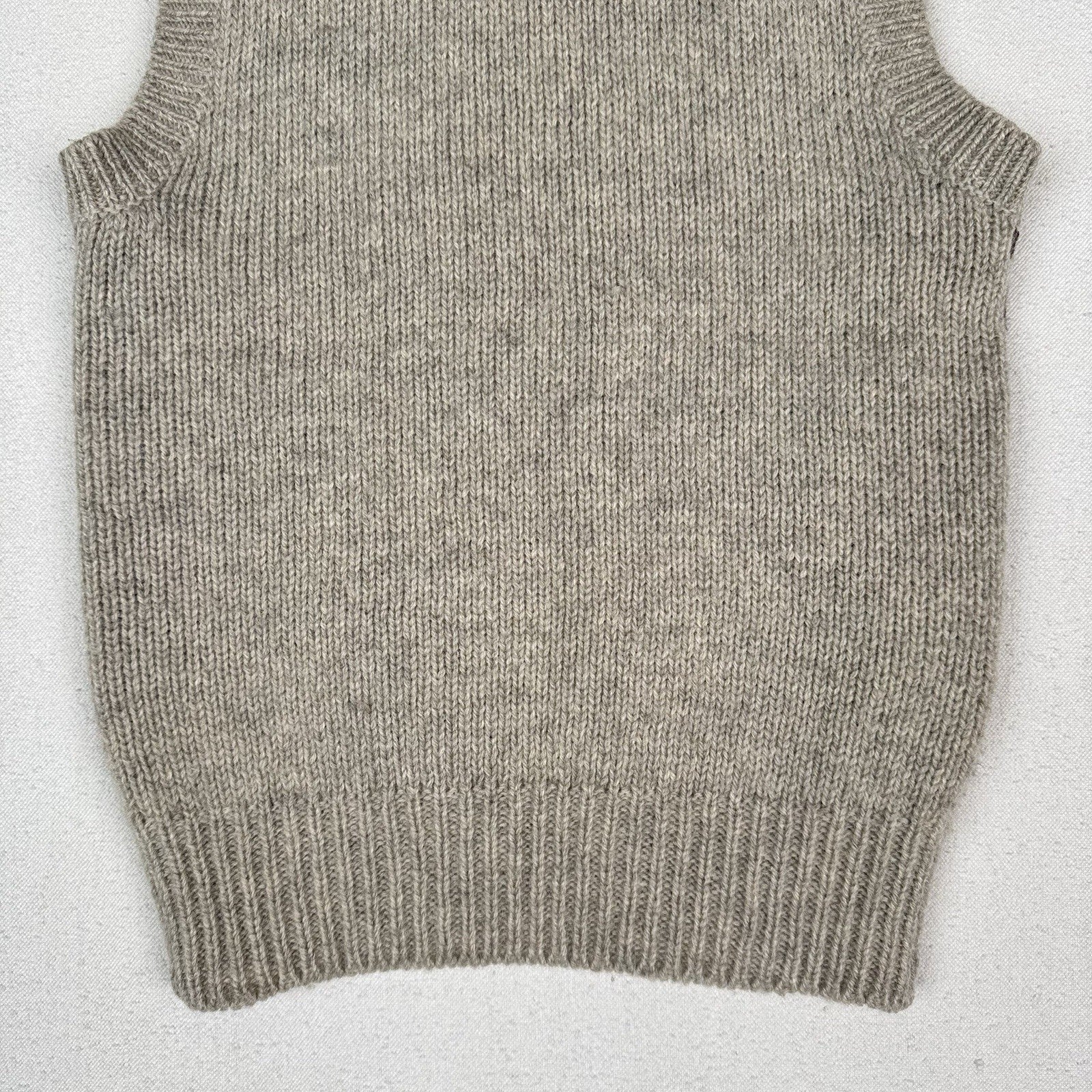 Vintage Jos. A. Bank Clothiers Argyle Vest 100% Shetland Wool Small Grey Blue