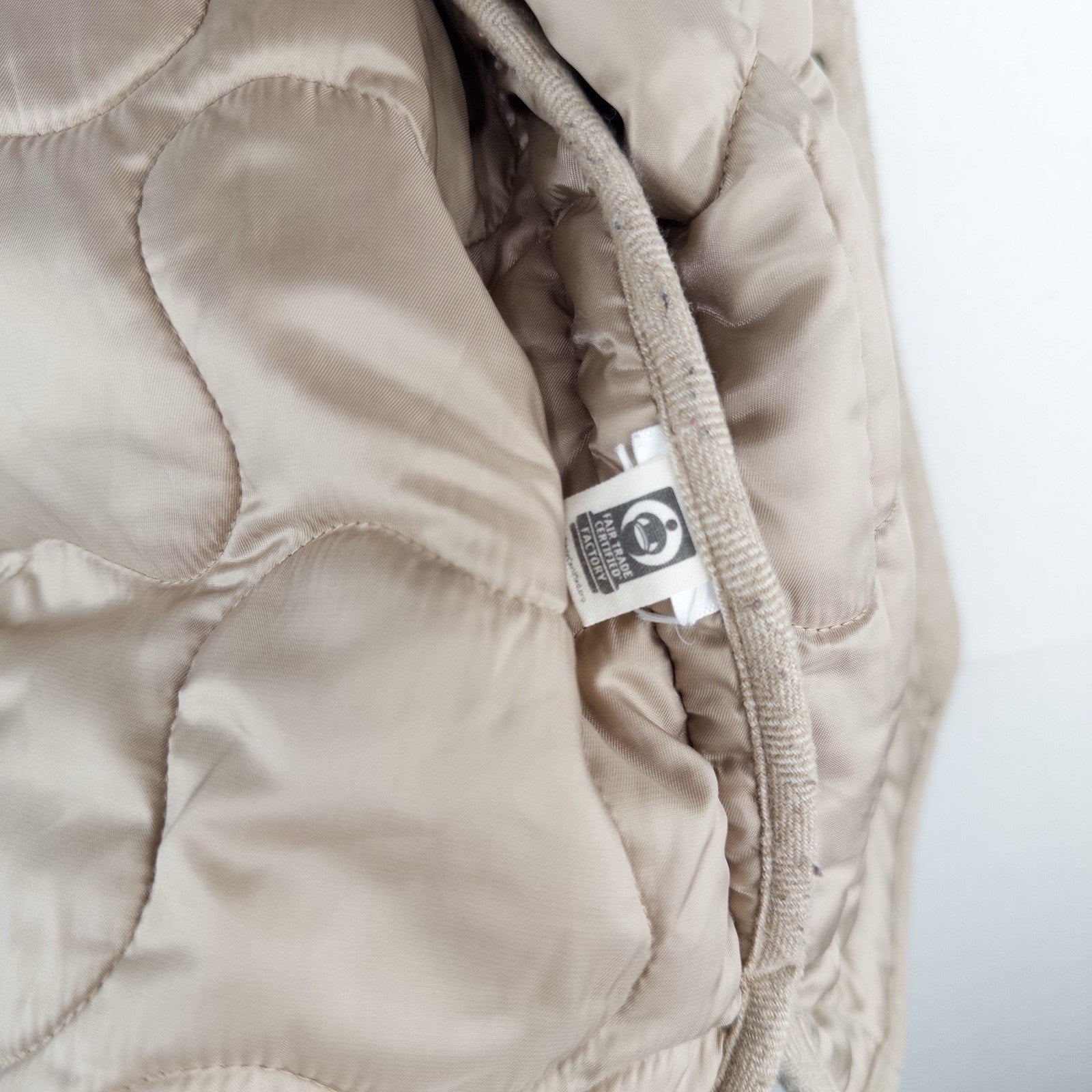 Madewell Quilted Oversized Wool Bomber Jacket Women’s Small Beige