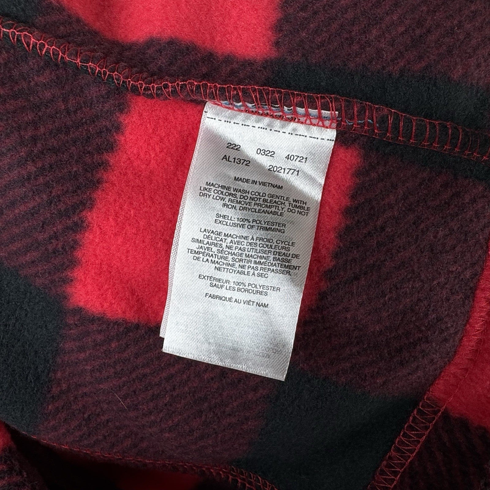 Columbia Women’s Small Buffalo Plaid Fleece Jacket Red Black Full Zip NWT