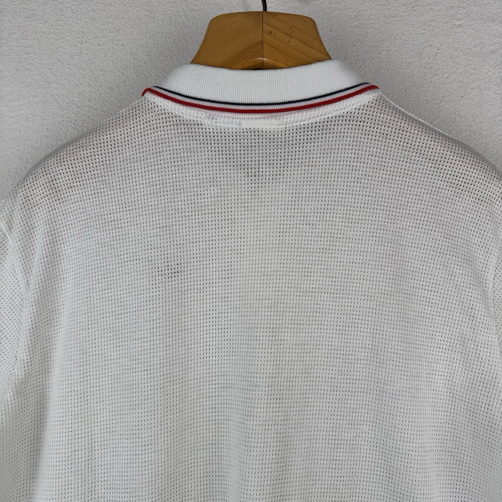 80’s Vtg Adidas Mesh Knit Polo Shirt Men’s XL Trefoil Tennis Golf White Made USA