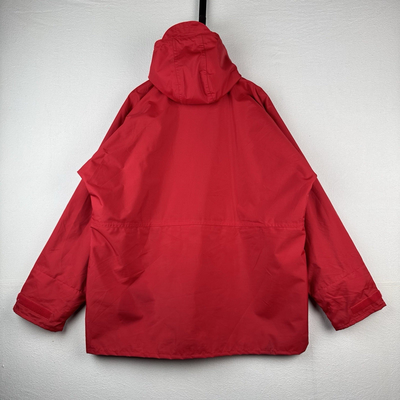 Vtg Sea Gear North Sea Fishing Jacket Mens L  Red Zip Hooded 41118 Raincoat