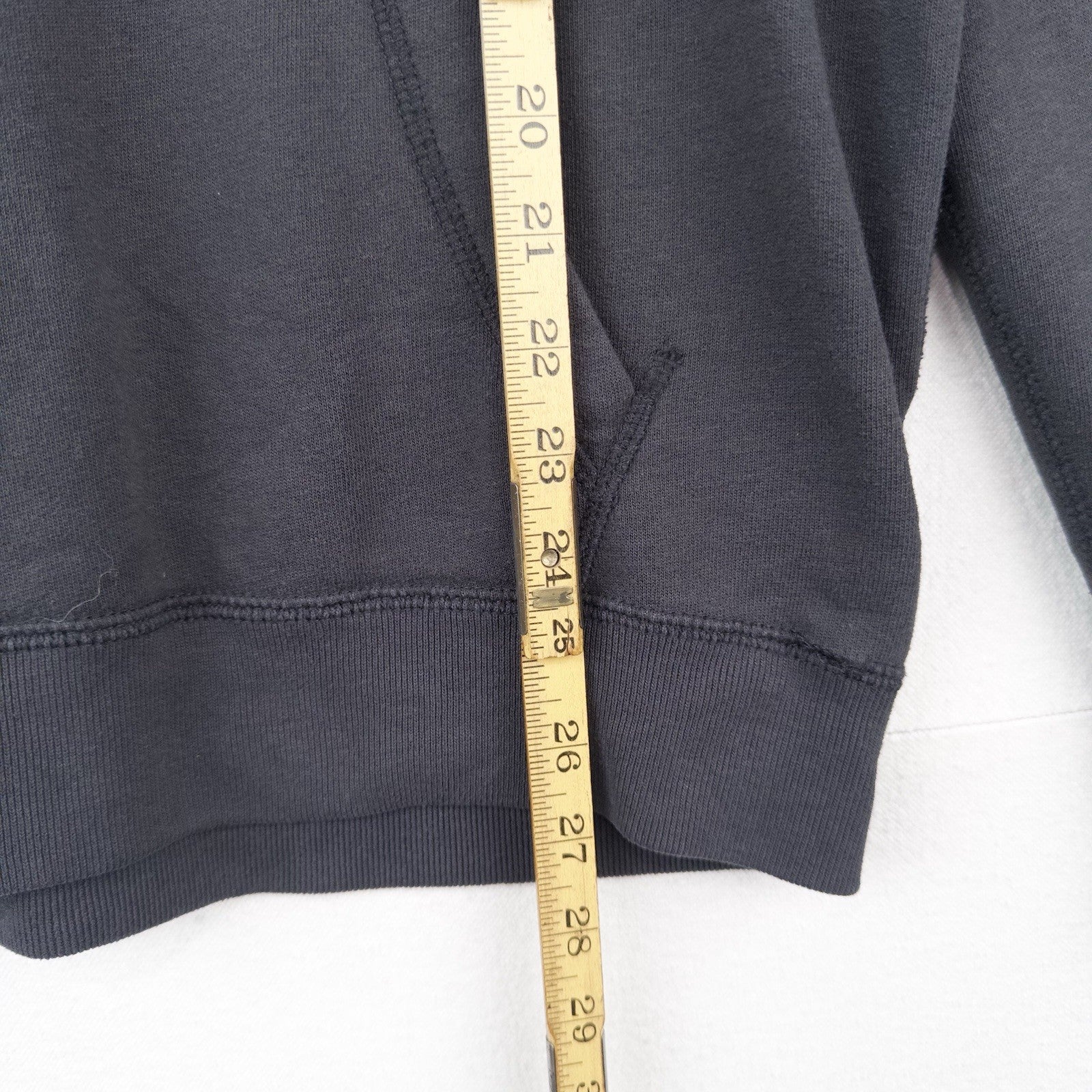 Abercrombie & Fitch Soft Hoodie Black Gray Mens M Exploded Spelled Out Back Logo