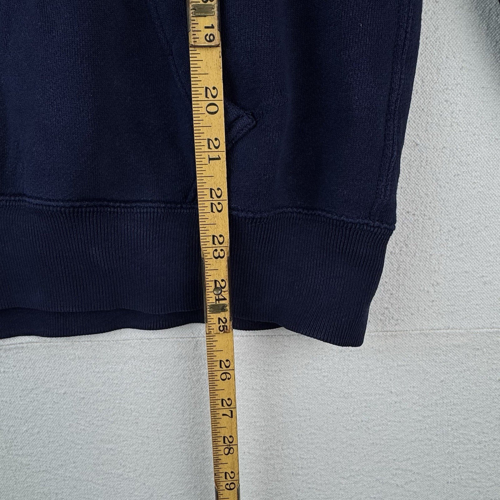 Vintage Polo Ralph Lauren Men’s Small Hoodie 1/4 Zip English Logo Blue *Read