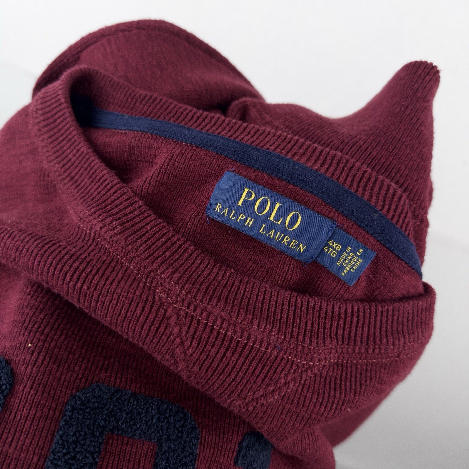 Polo Ralph Lauren 1967 Athl Dept Knit Crewneck Sweater Men’s 4XL Wine Red