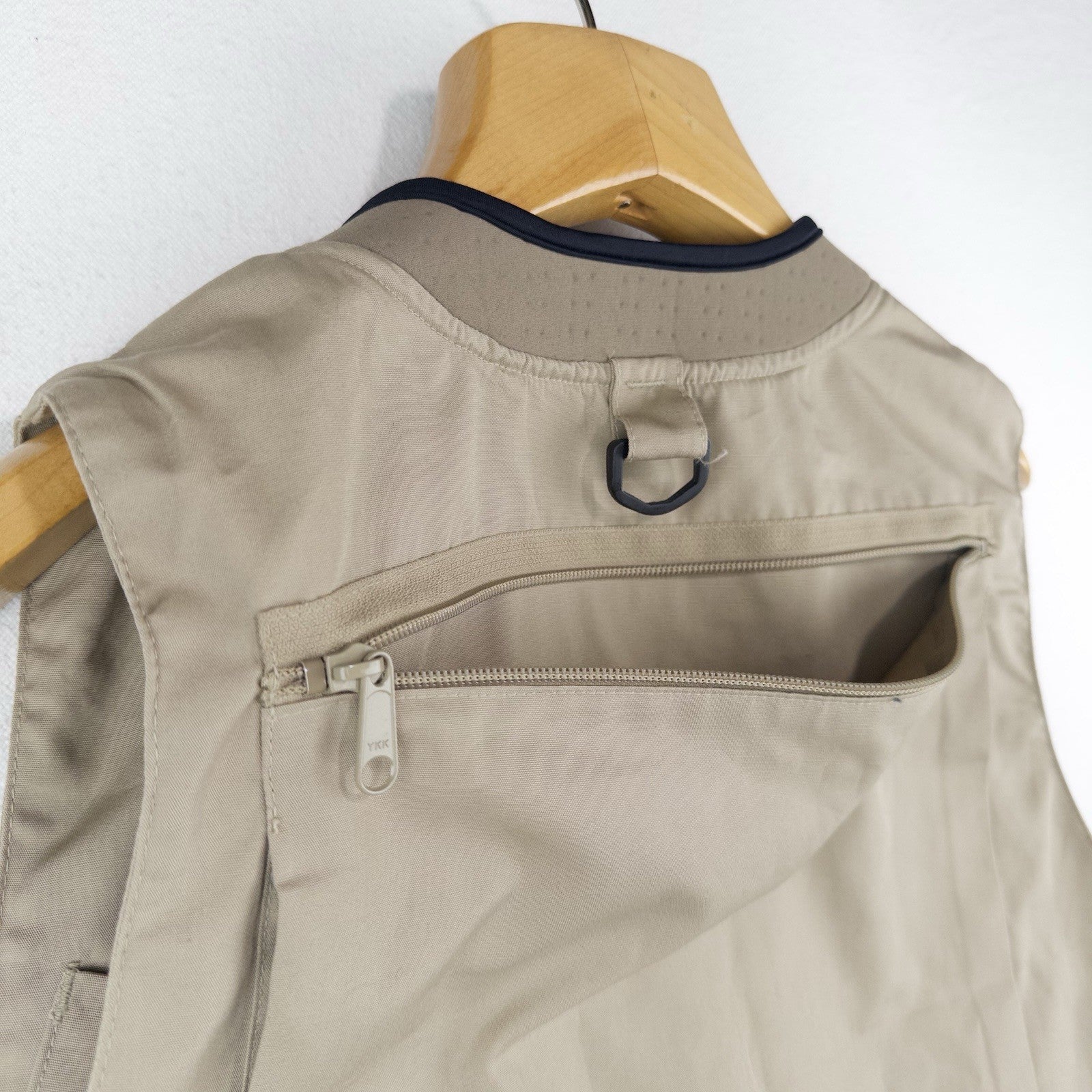 90’s Vtg Columbia PFG Khaki Fly Fishing Utility Vest Men's M Cushioned Collar