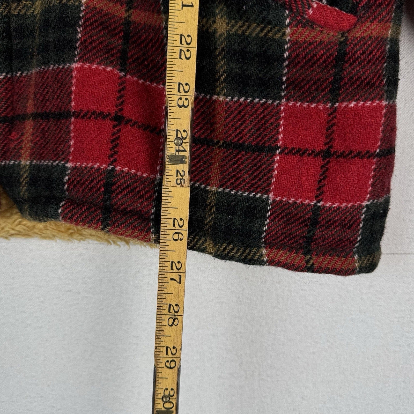 Vintage Wool Buffalo Plaid Chore Jacket Hunting Coat Men’s Medium Red Canada