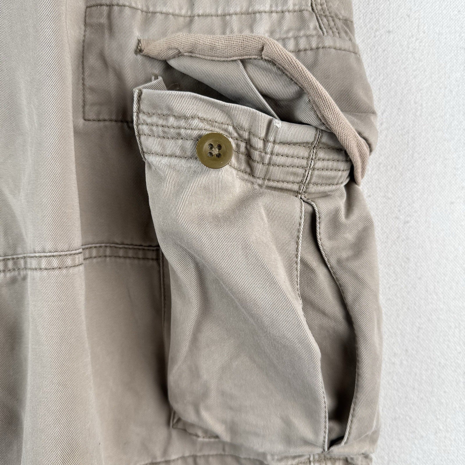Vtg Polo Ralph Lauren Chino Classic Cargo Shorts Vintage Tan Khaki Men’s 34x10