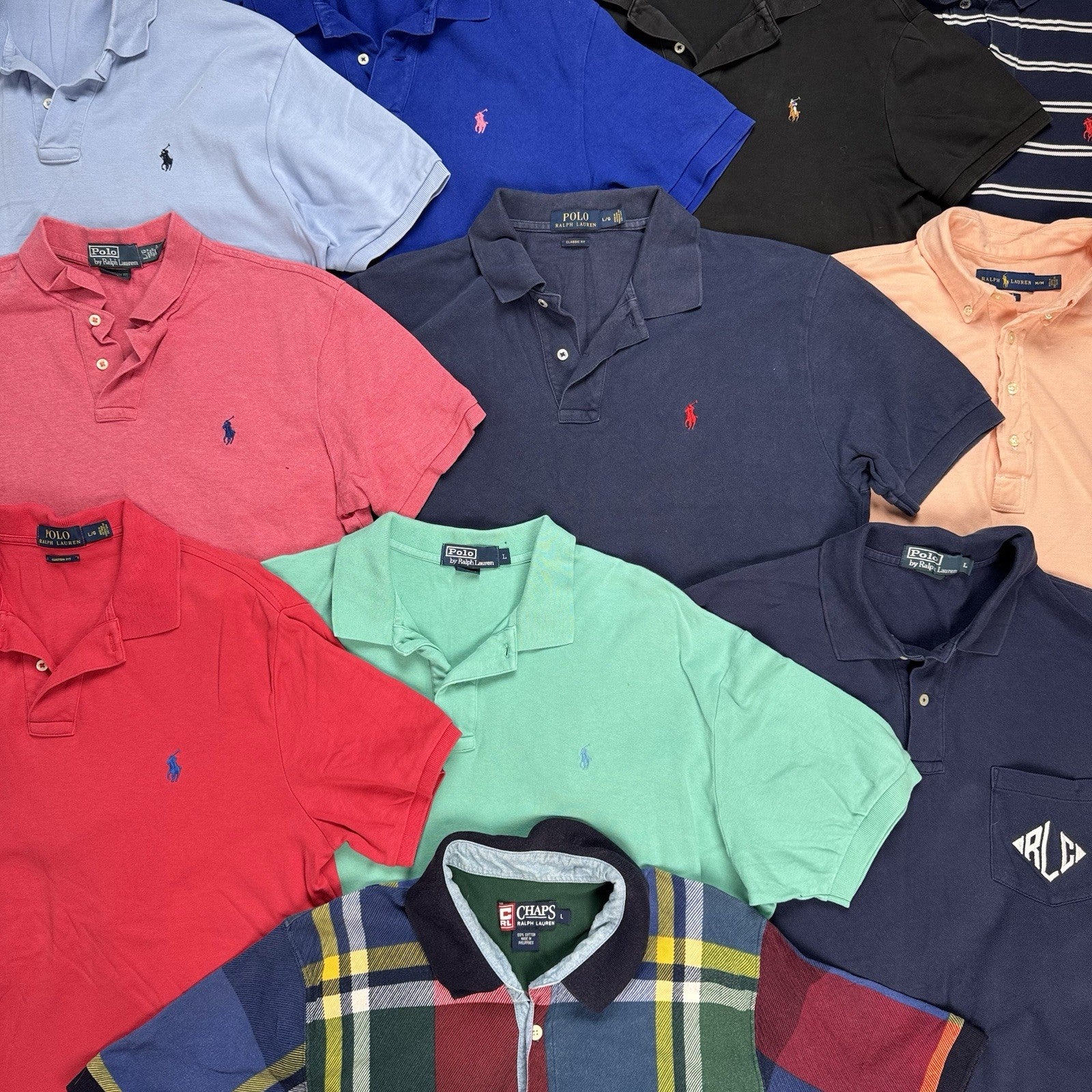 Lot of 11 Polo Ralph Lauren Short Sleeve Shirts Wholesale Box S,M,L
