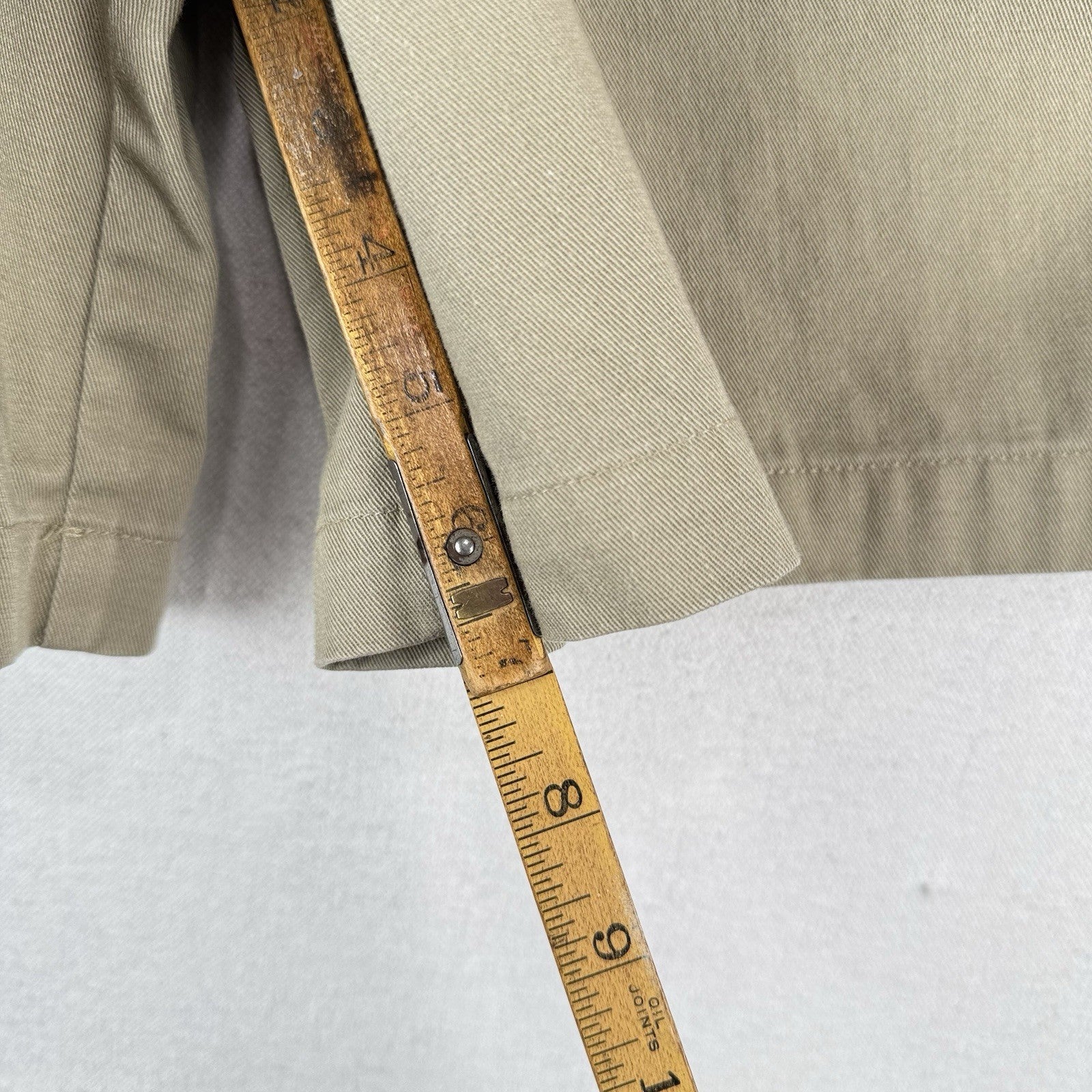 80’s Vtg Ralph Lauren Khaki 7” Shorts Women’s 10 Pleated High Waist USA Union