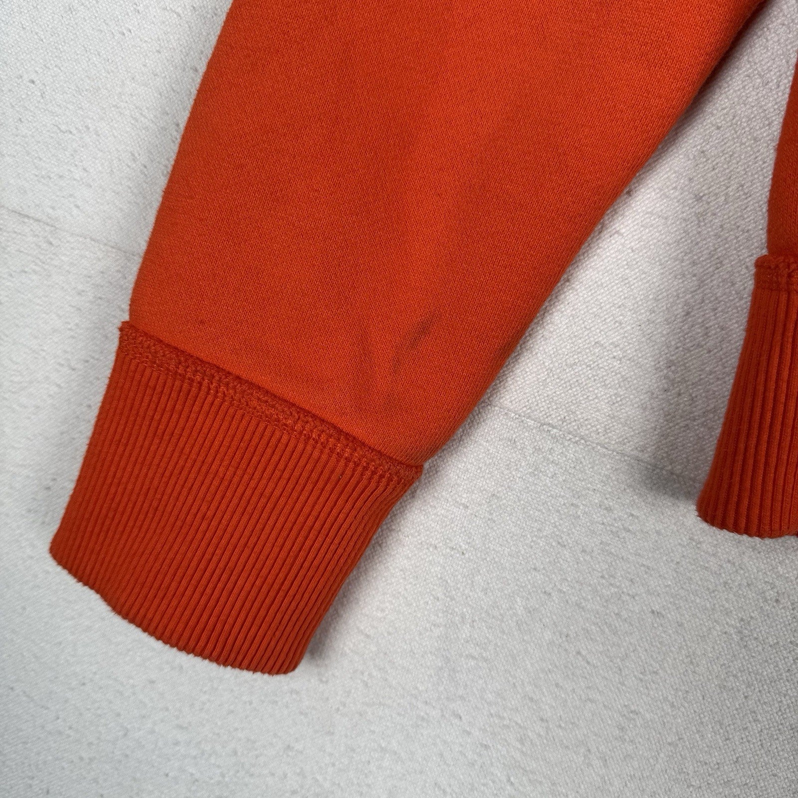 Vintage Abercrombie & Fitch NY Muscle High Cotton Zip Hoodie Orange Large