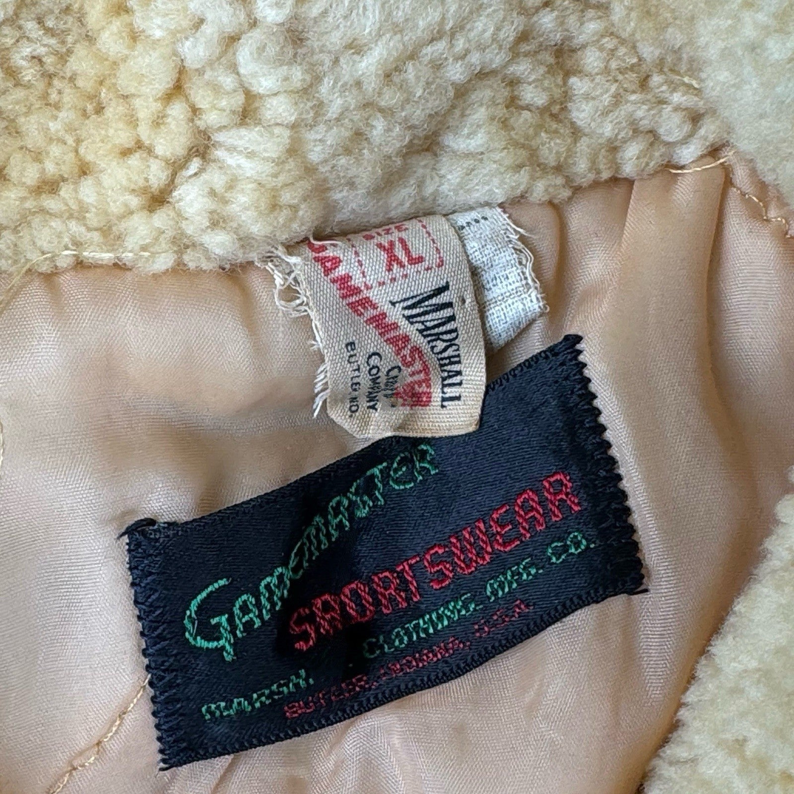 60s Marshall Co Gamemaster Mens XL Pearl Snap Corduroy Field Barn Chore Coat USA