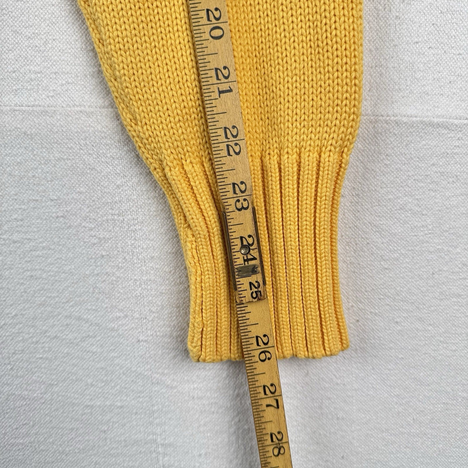 90’s Vintage Polo Ralph Lauren Sweater Men’s Large Yellow Knit Cotton *Read
