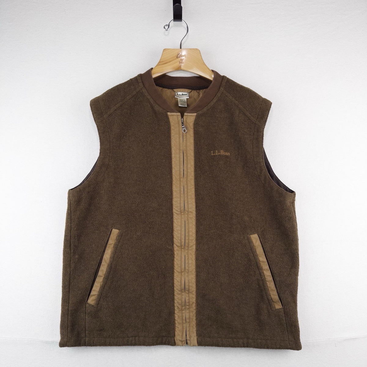90’s Vtg LL Bean Wool Blend Vest Men’s Large Regular Brown