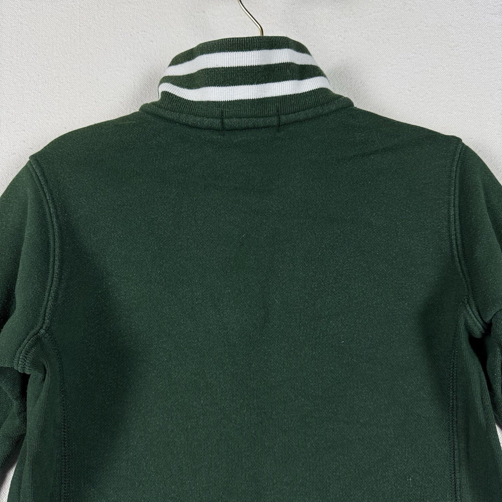 Polo Ralph Lauren Toddler Quarter Zip Sweater Size 4T Green Stripe Collar