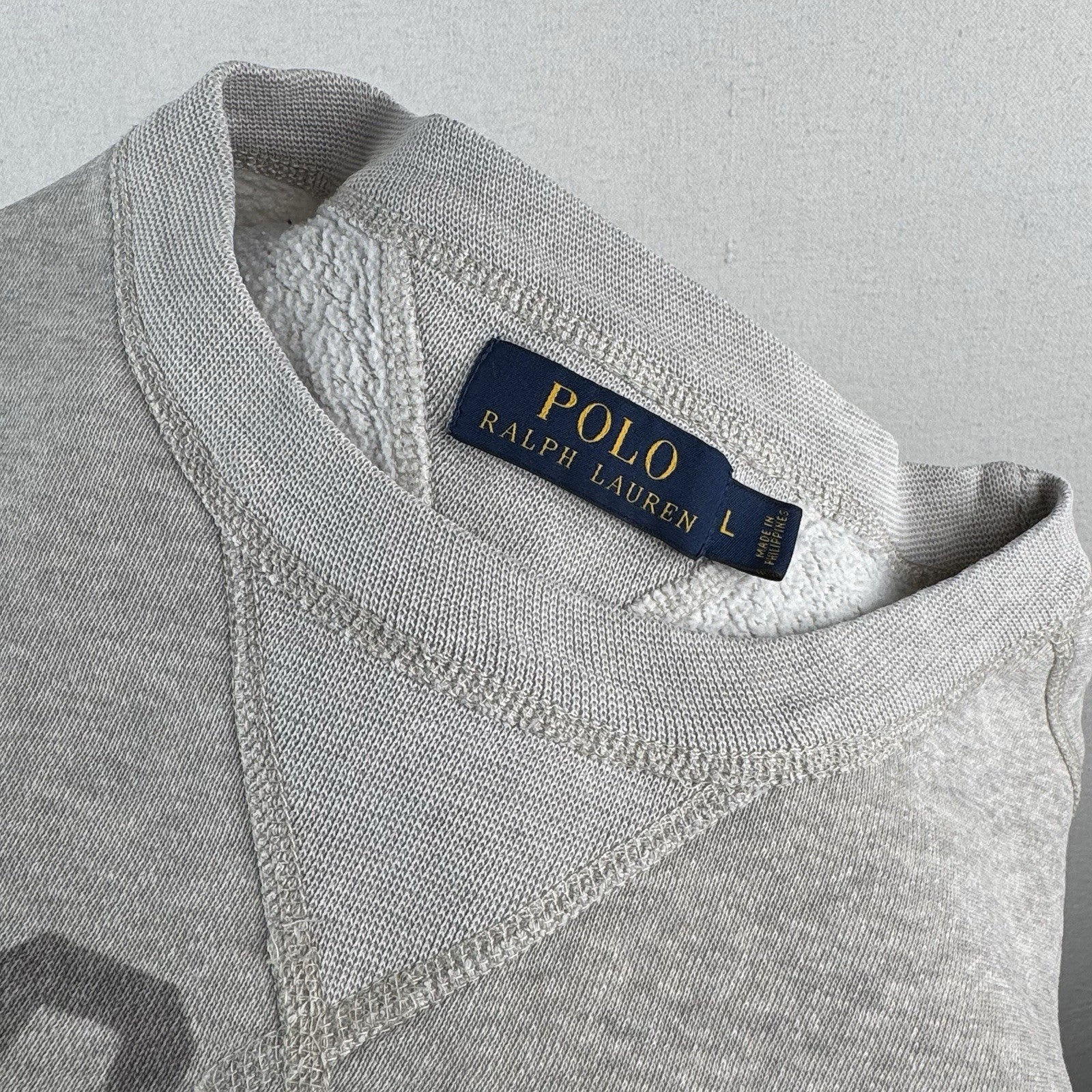 Polo Ralph Lauren Sweatshirt Men’s L Gray Polo NY Athletic Dept Fleece Crewneck