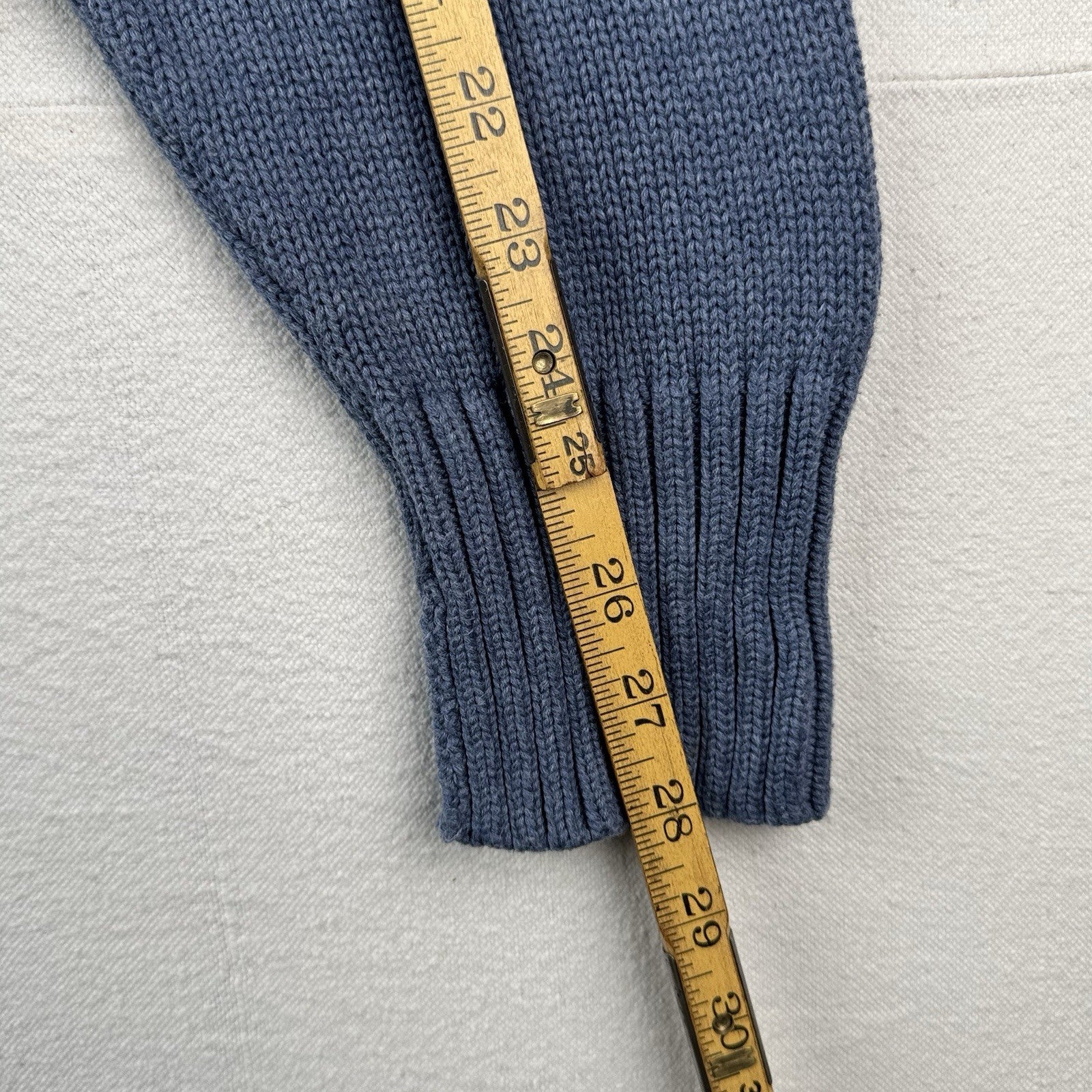 90’s Vintage Polo Ralph Lauren Knit Sweater Men’s 2XL Blue Cotton Crew Neck