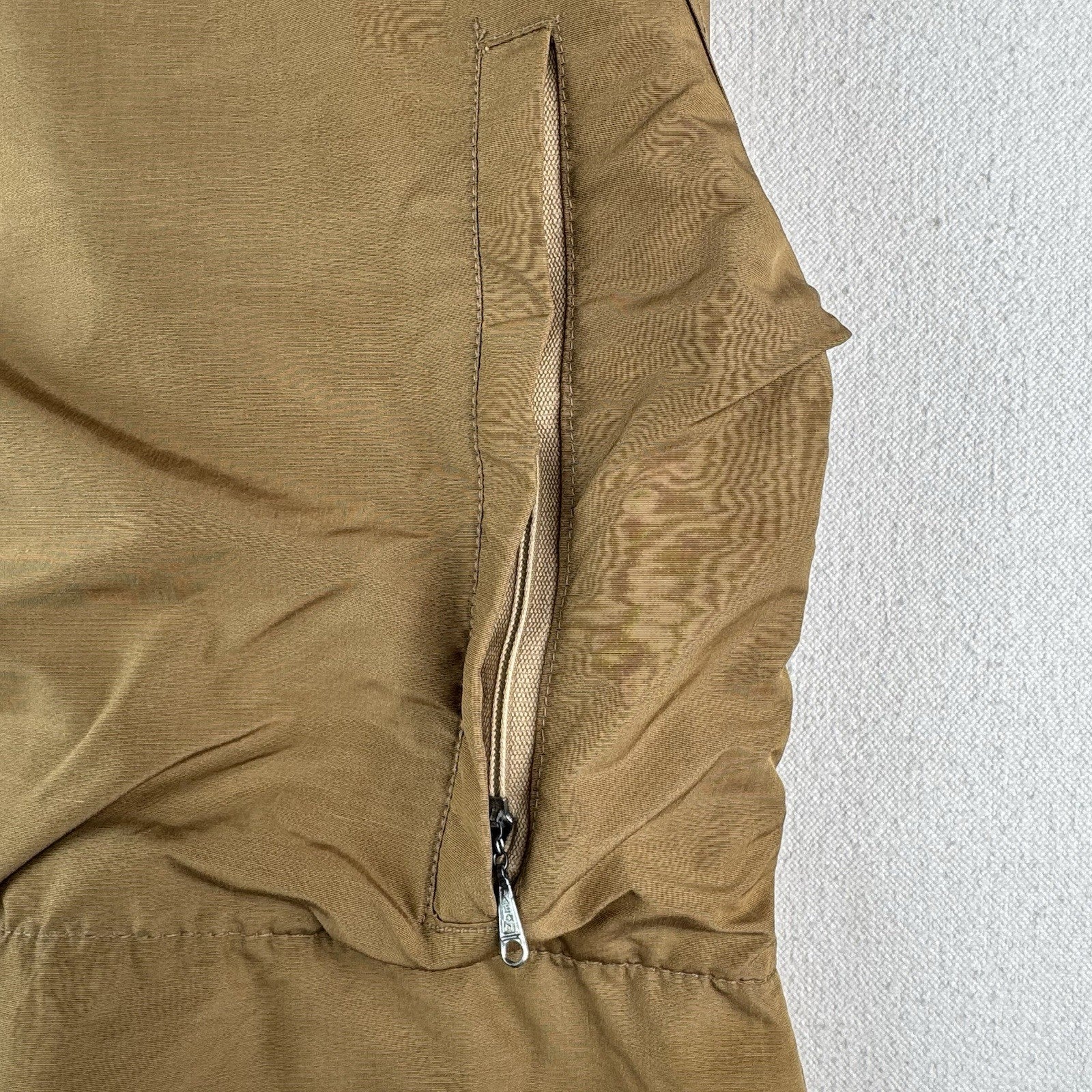 70's Vtg Woolrich Medium Mountain Parka Tan Wool Flannel Lined Made In USA *Read