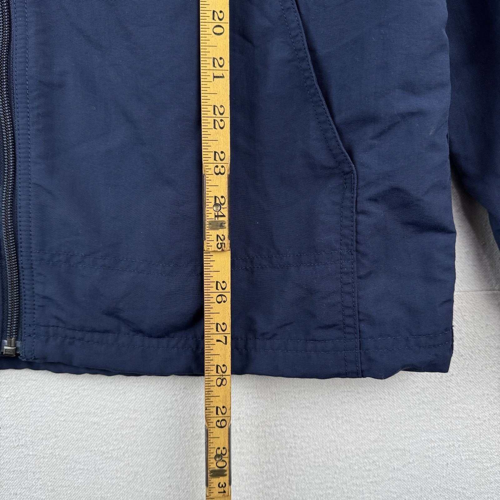 LL Bean Men's Mountain Classic Full Zip Hooded Men’s M Jacket Nautical Navy Blue
