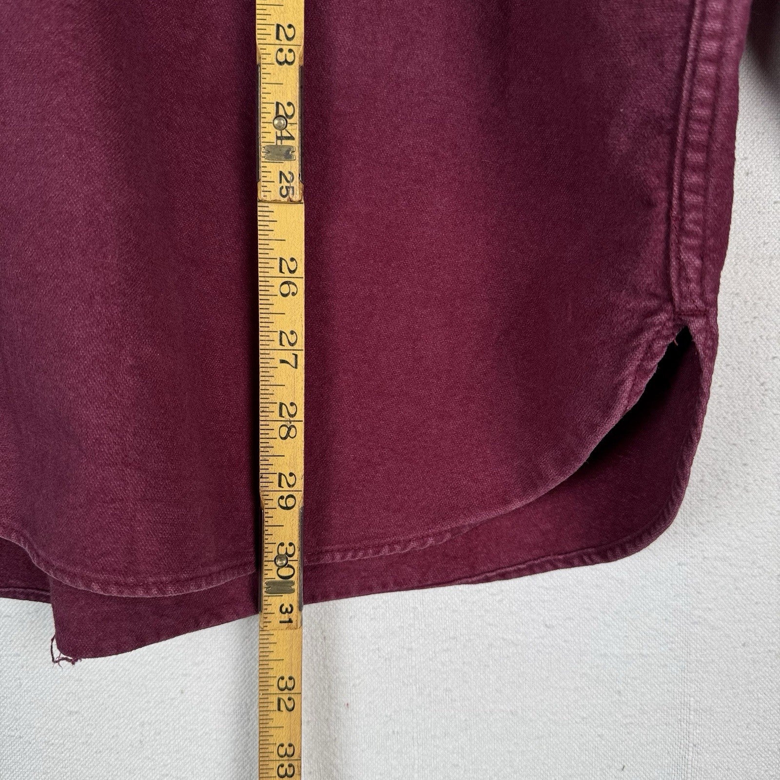 Vintage L.L. Bean Men’s XL Chamois Heavy Flannel Shirt Burgundy Made in USA