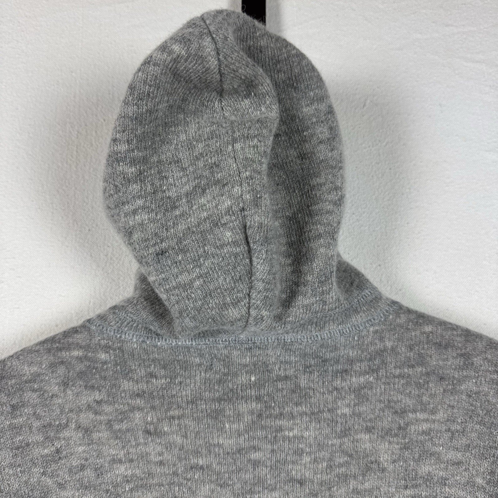 Eddie Bauer Gray Wool Acrylic Blend Sweater Full Zip Hooded Women's Medium