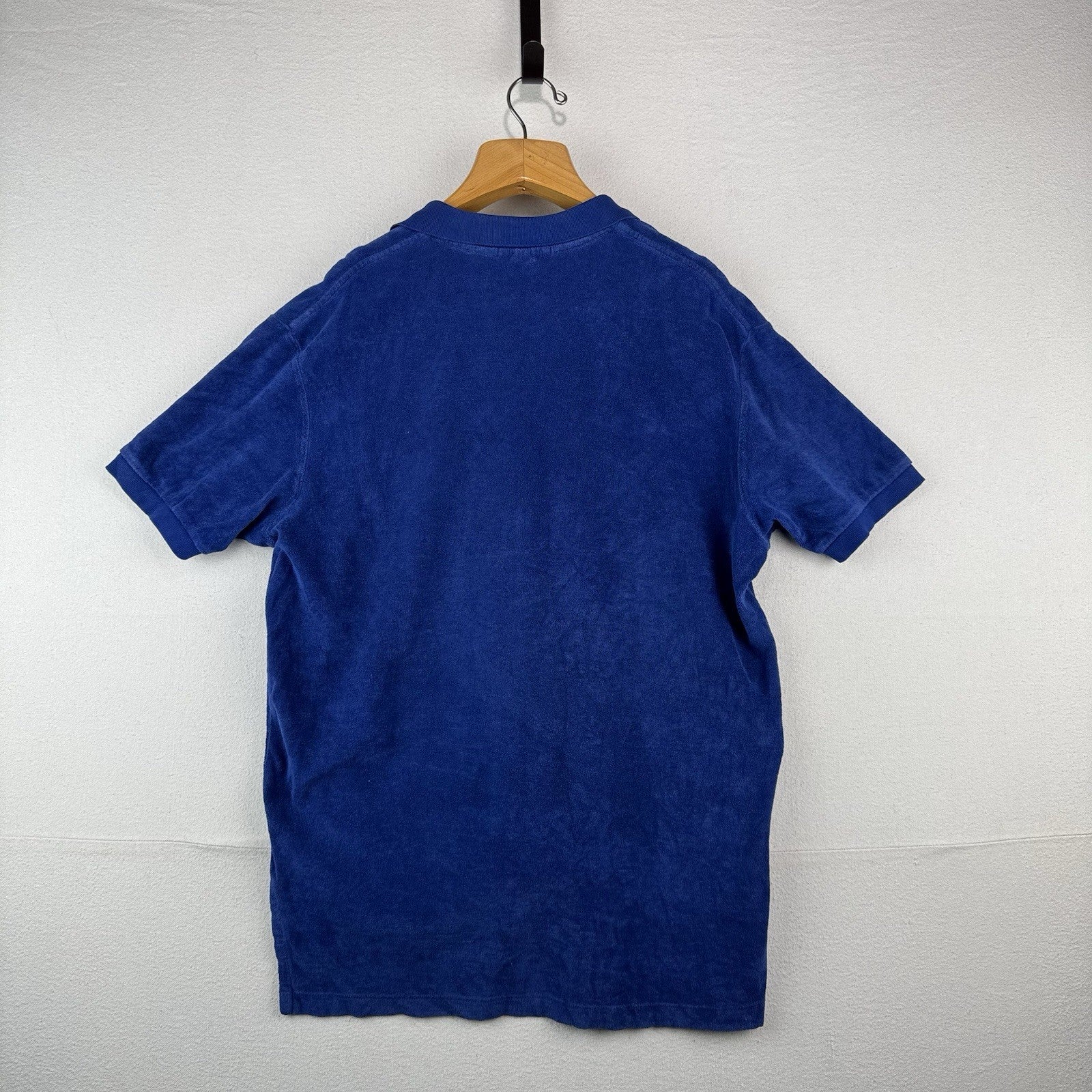90’s Vtg Polo Ralph Lauren Terry Cloth Shirt Mens XL Blue Pool Resort Cabana