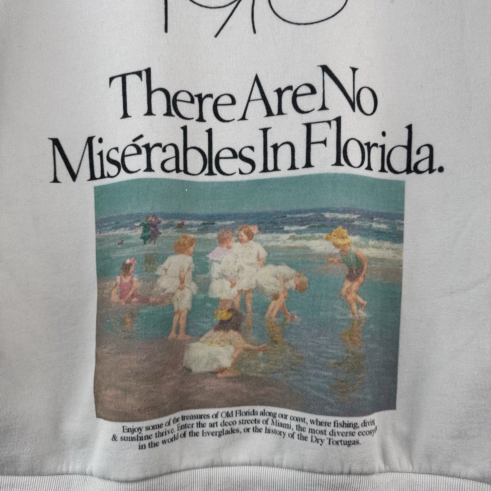 Yellow the Label “No Miserables In Florida”“A Holiday” Fine Art Sweatshirt Small