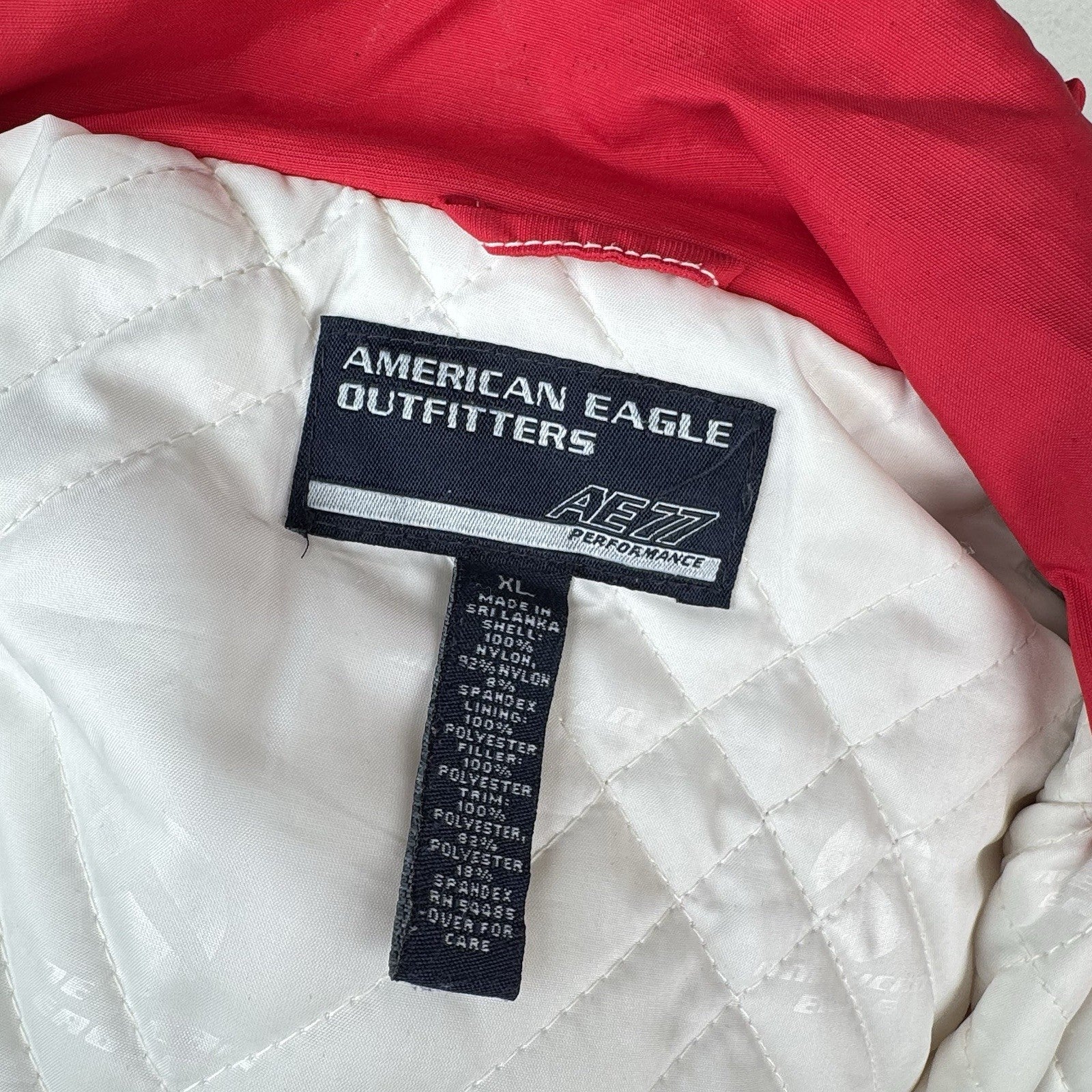 Vintage American Eagle Outfitters Performance Zip Hood Ski Jacket Adult XL Red
