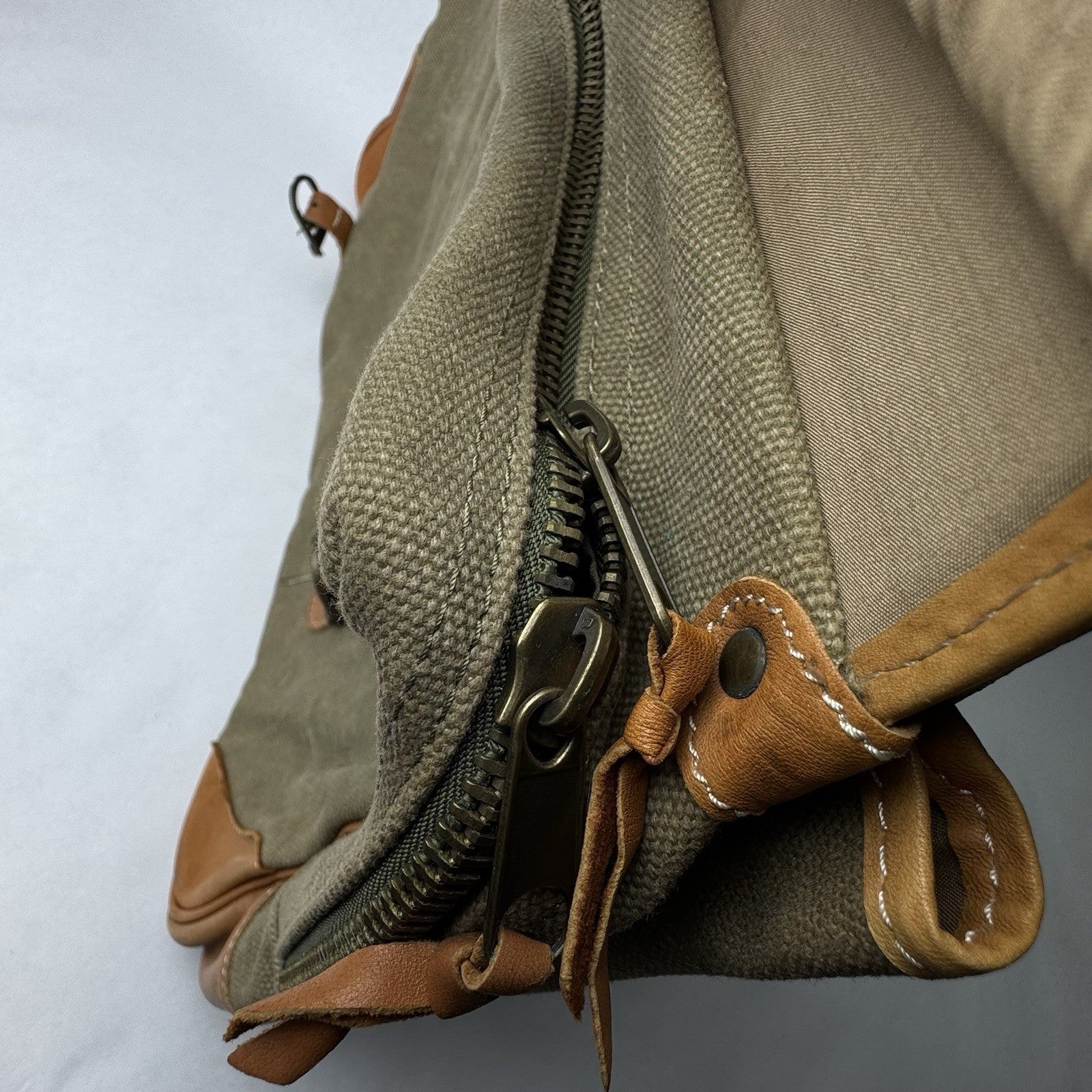 Vintage Safari Waxed Canvas Leather Laptop Briefcase Messenger Bag 19”x7”x15”
