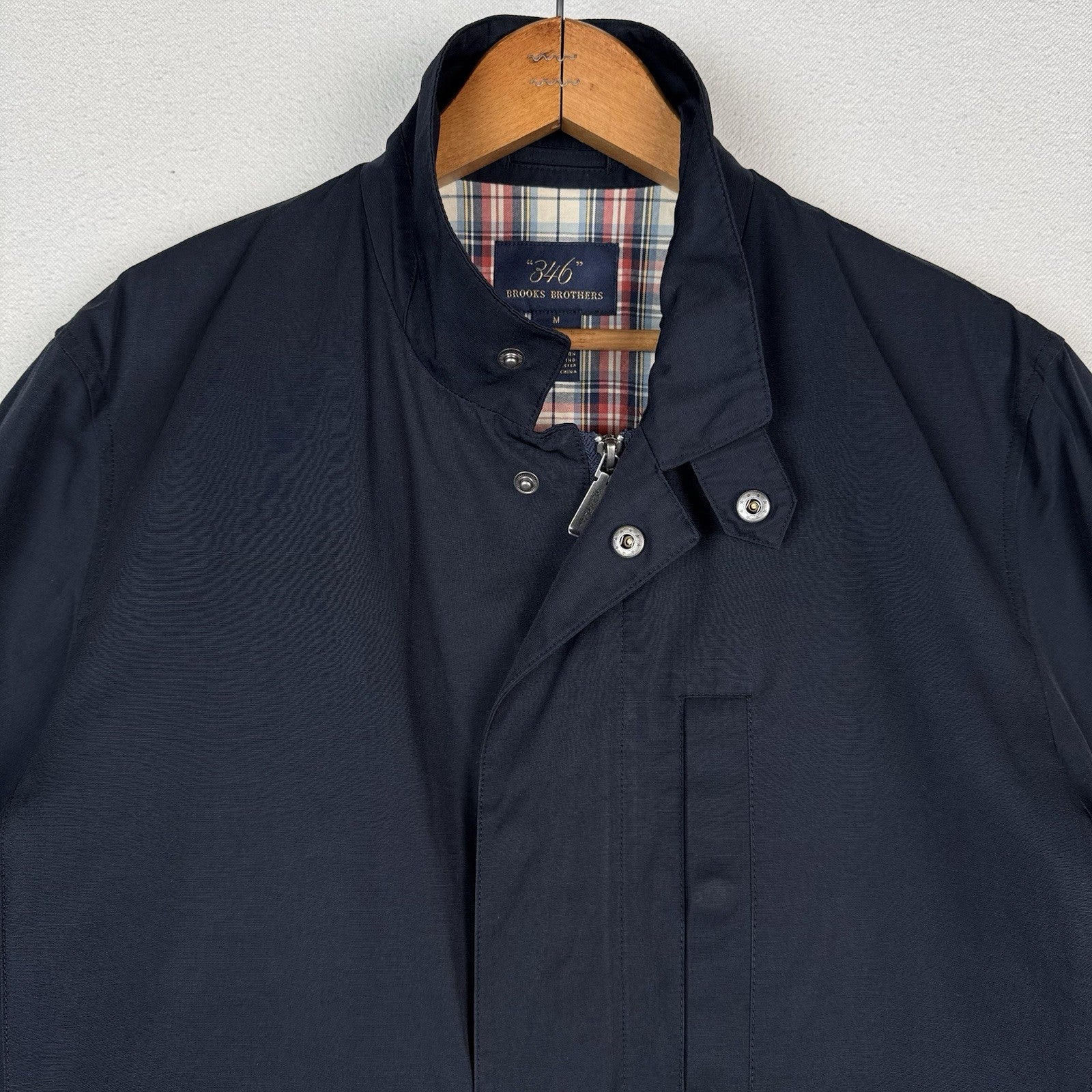 Brooks Brothers 346 Field Jacket Men’s Medium Blue Utility Barn Coat Lined *Read