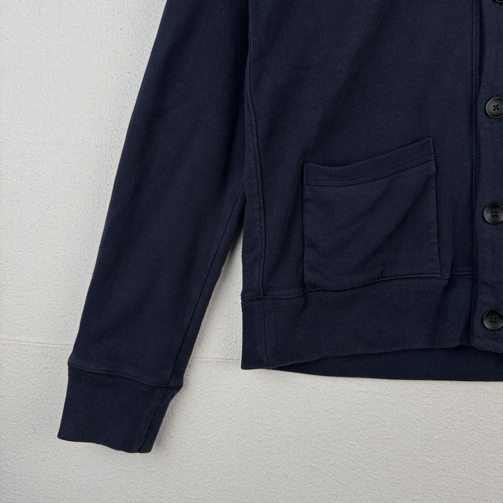 Polo Ralph Lauren Sweater Men’s Small Blue Solid Button Cardigan Shawl College