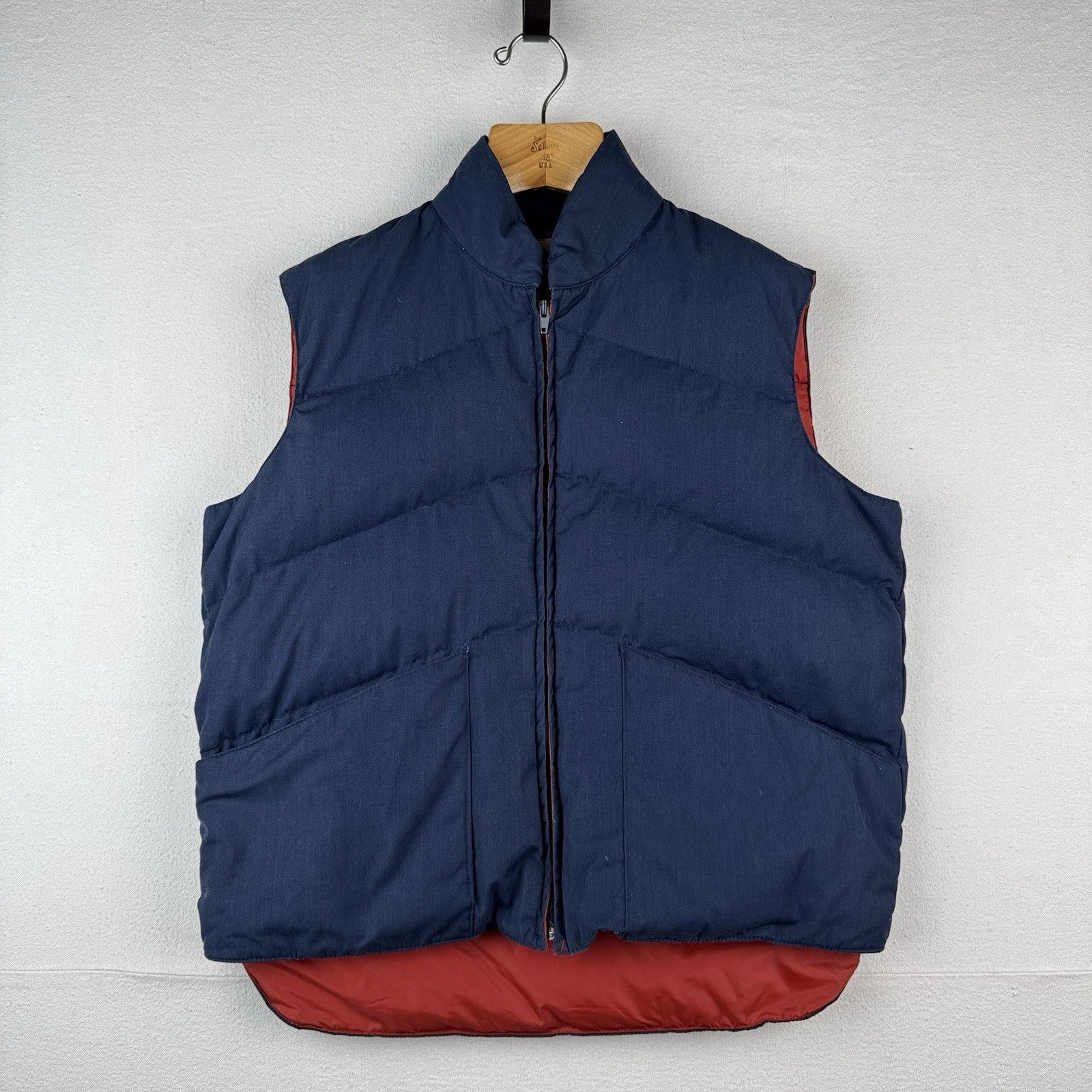 70’s Vintage Penfield Down Puffer Vest Men’s Large Blue Snap