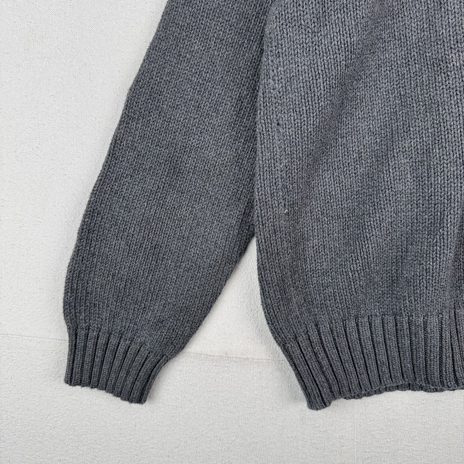 90’s Vtg Polo Ralph Lauren Sweater Men’s XL Gray Cotton Crewneck Heavyweight