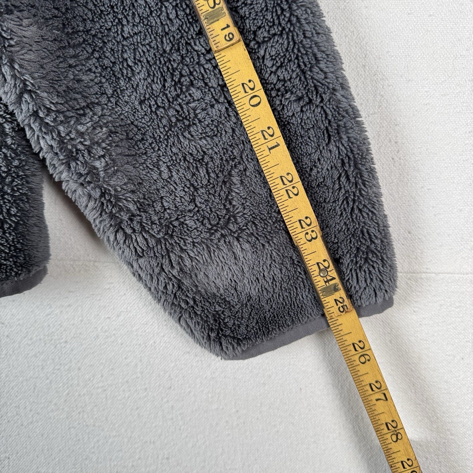 LL Bean Women’s  XL/2XL Gray Thick High Pile Fleece 1/4 Snap Pullover Jacket