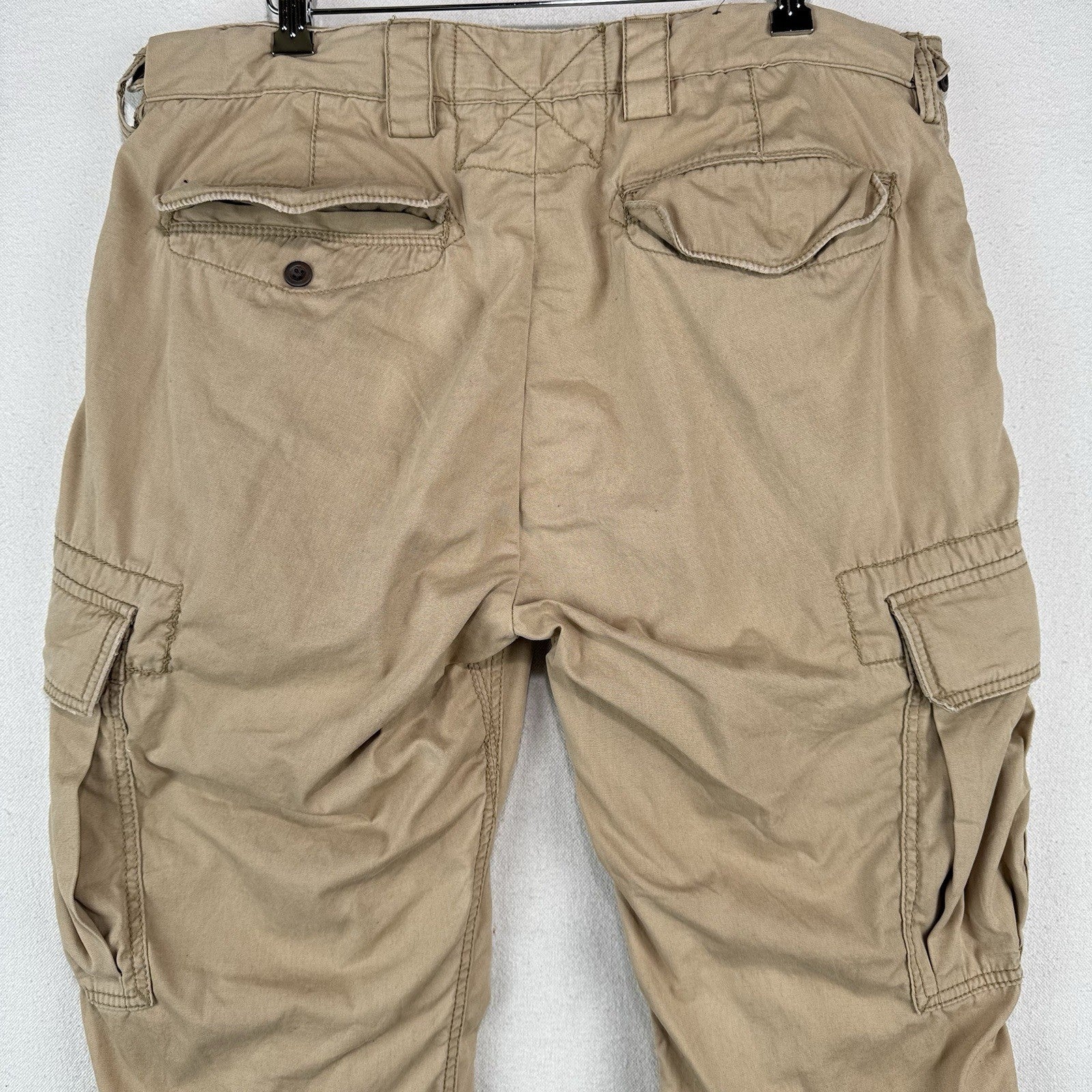 90’s Vtg Polo Ralph Lauren Men’s 36x30 Pocket Cargo Pants Military Beige M-51